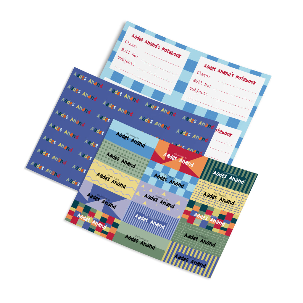 Initial Car Theme Personalised Back To School Stickers - Set Of 3