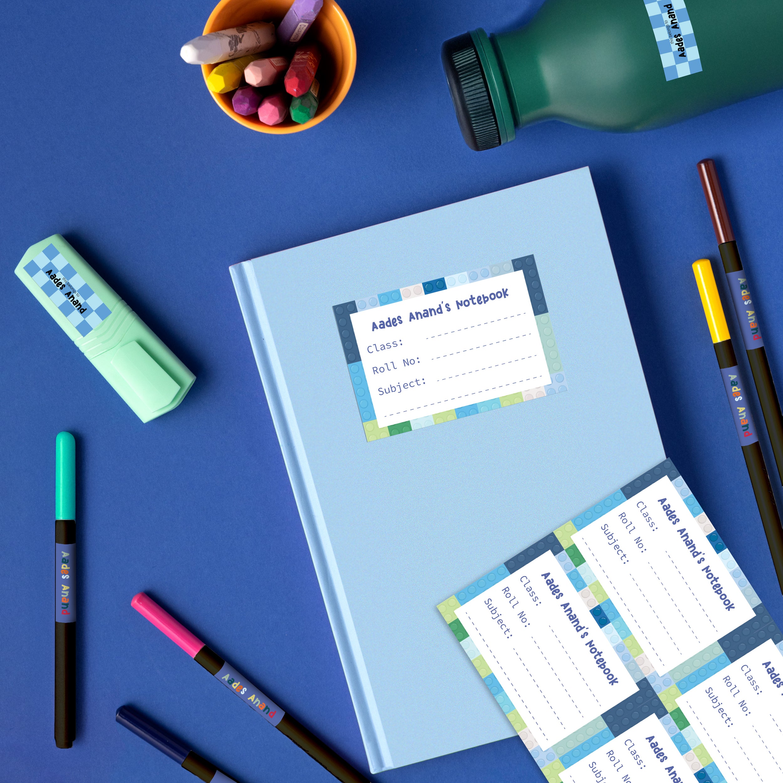 Lego Personalised Back To School Stickers Set