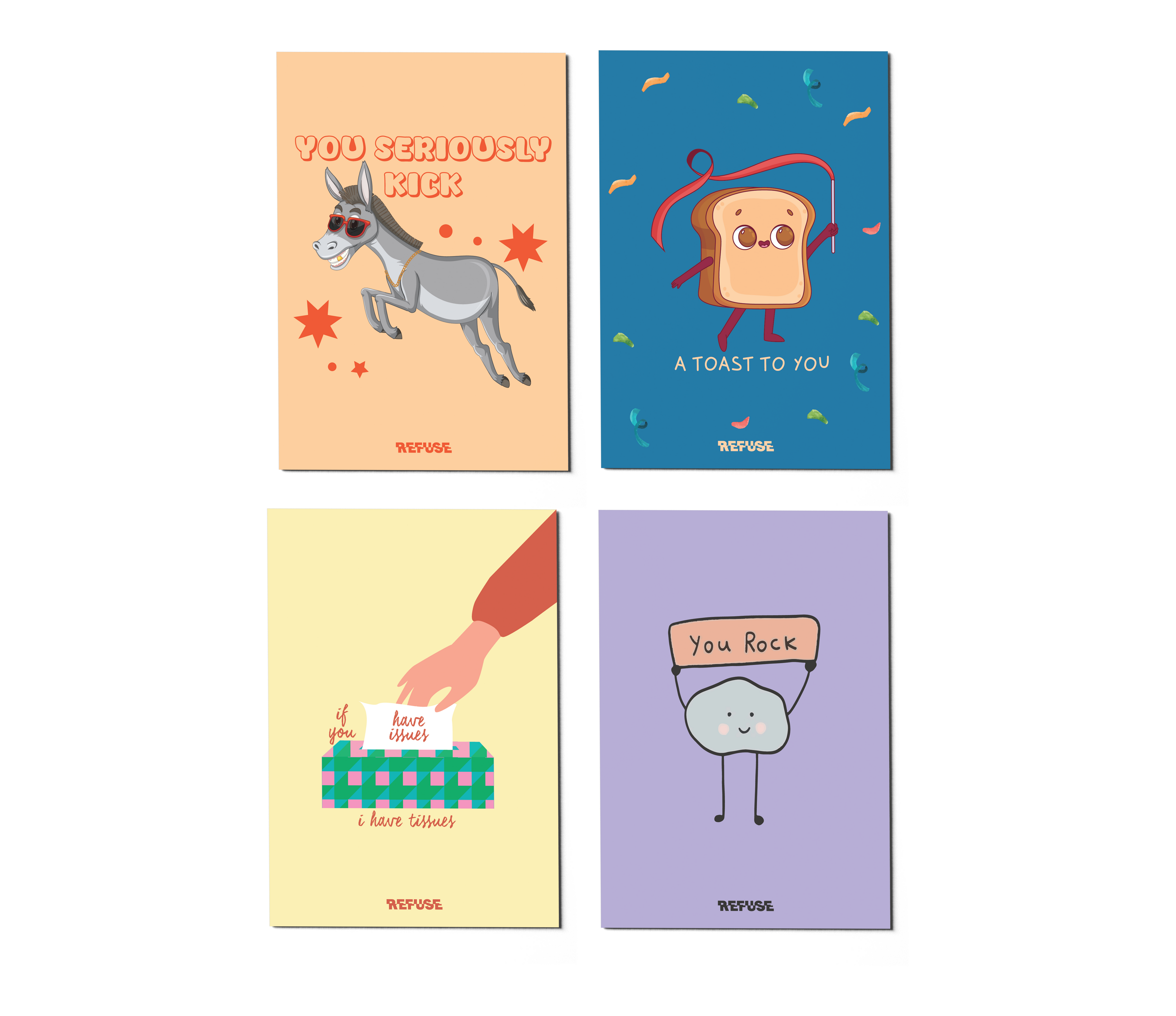 sarcastic pun greeting cards