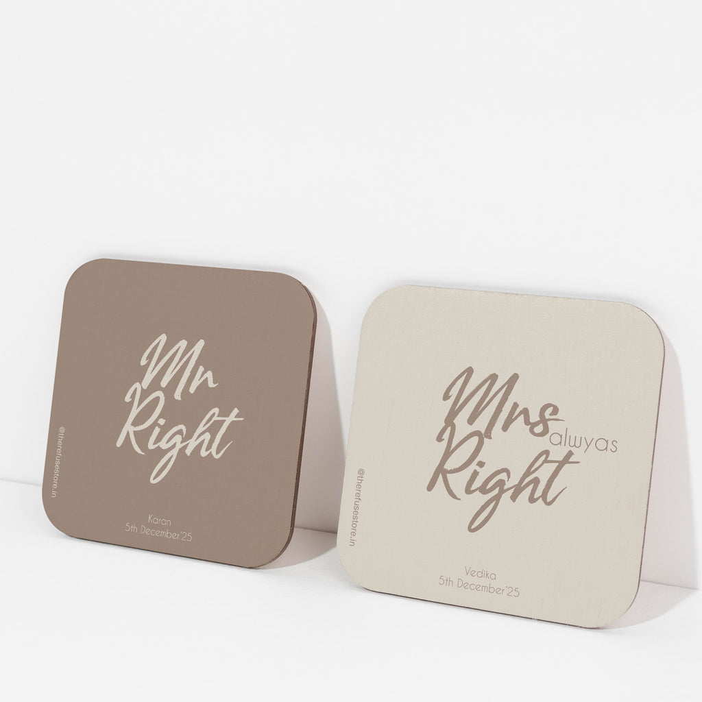 personalised couple coaster