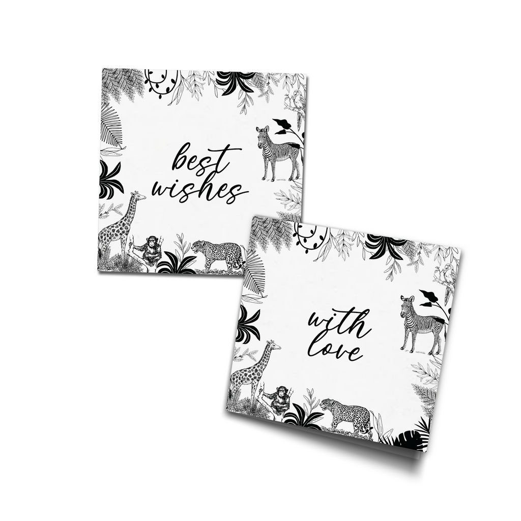 Jungle Noir Personalised FOLD Best Compliments Cards