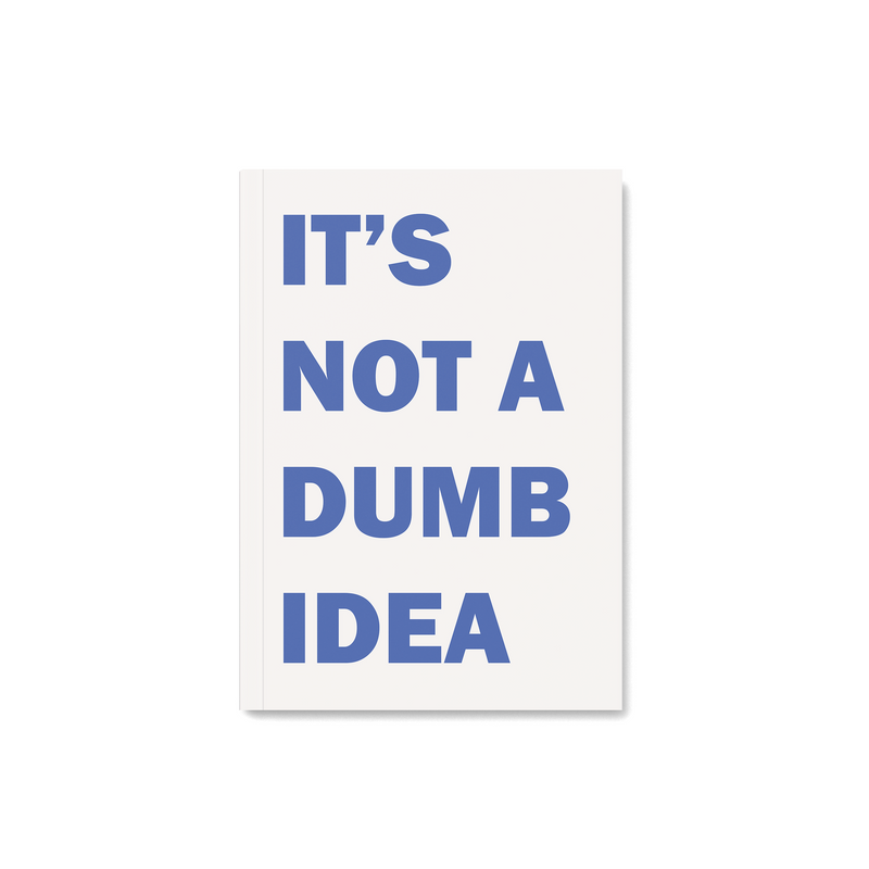 Notebook with quote not a dumb idea.