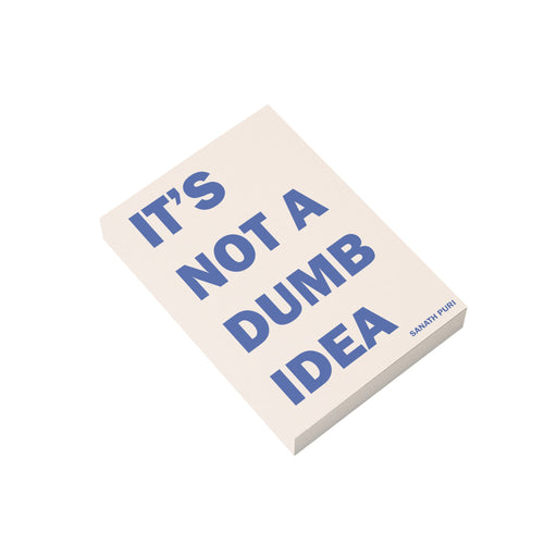 Personalised notebook with quote not a dumb idea.