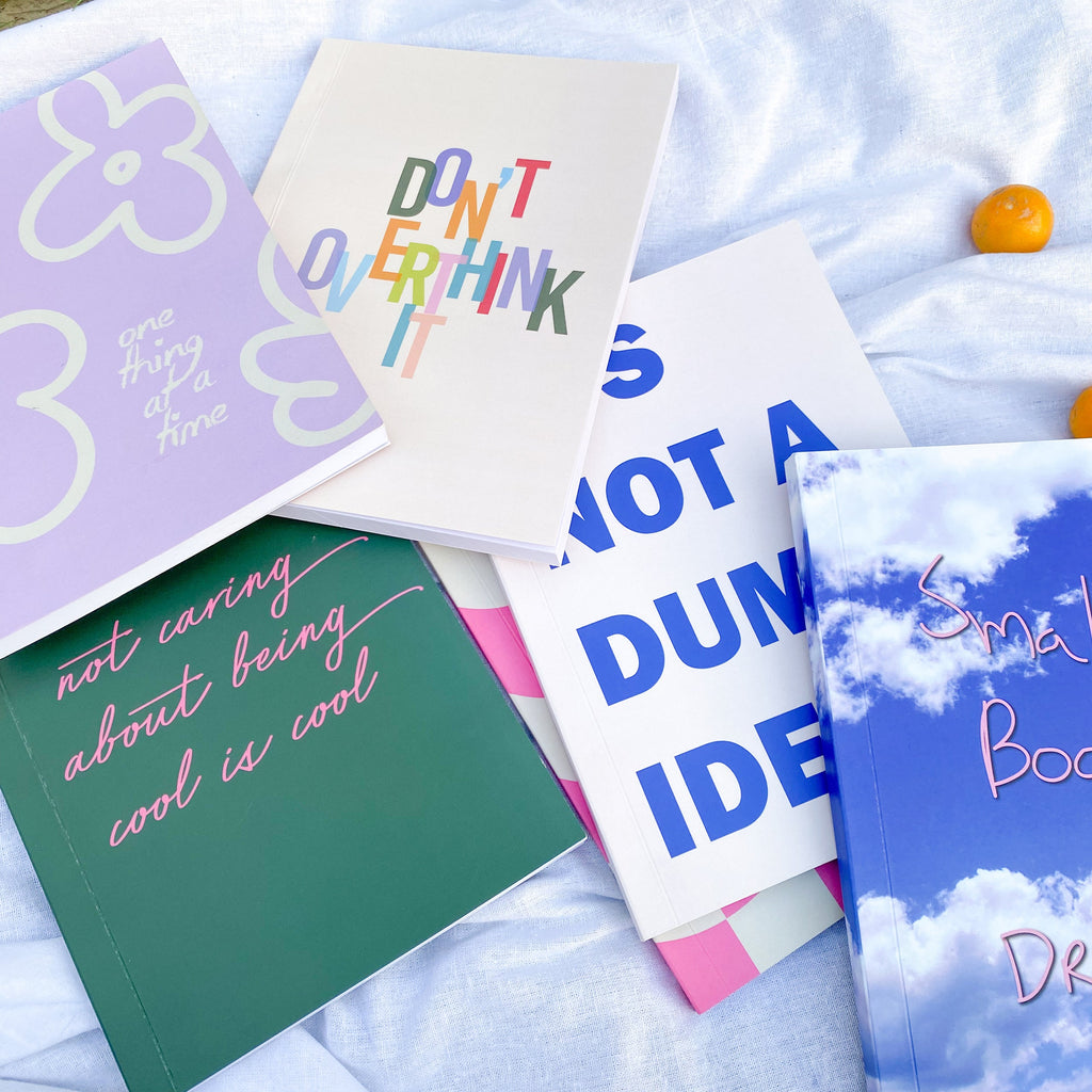 Lilac notebook with flower outline & quote