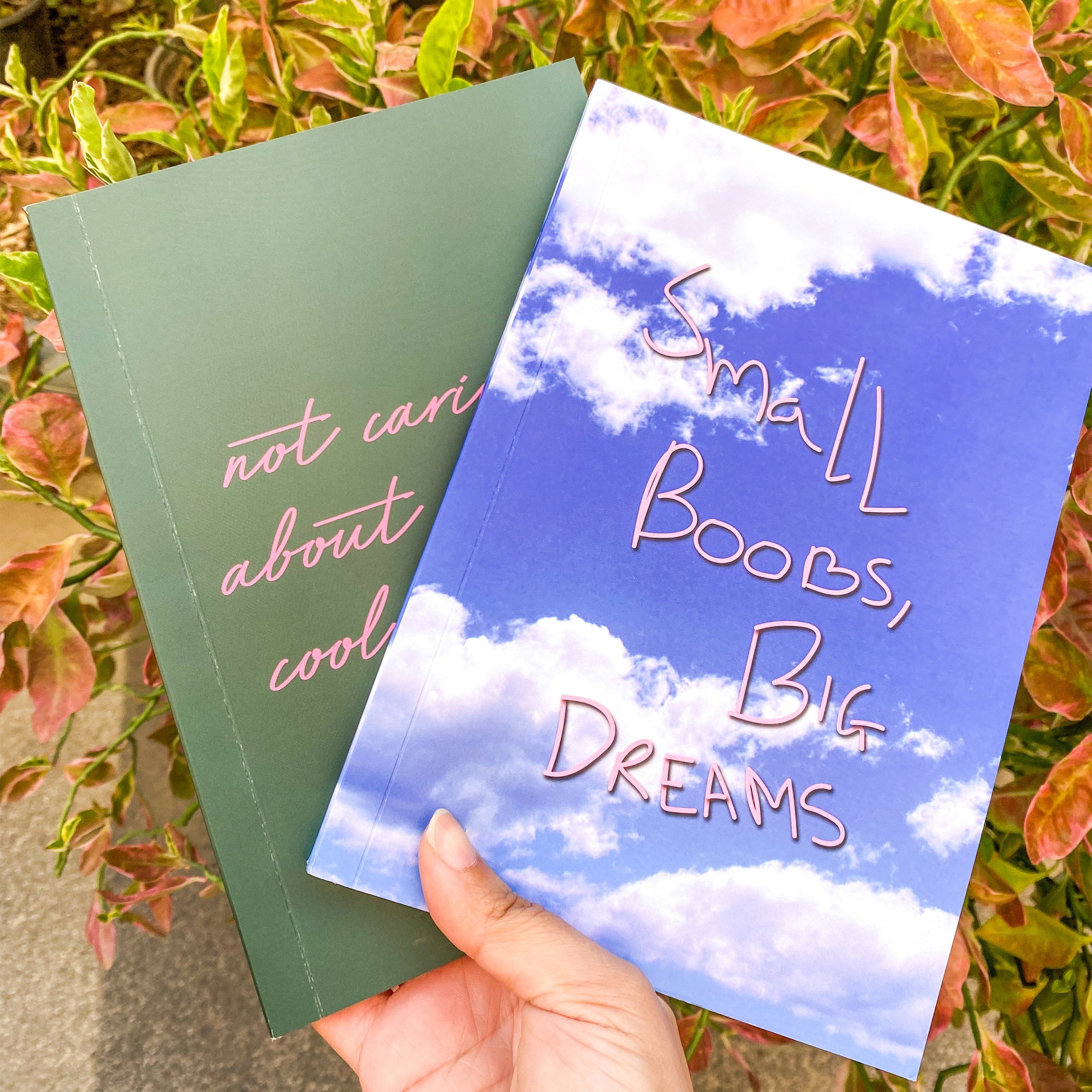 Cloud print notebook with quote