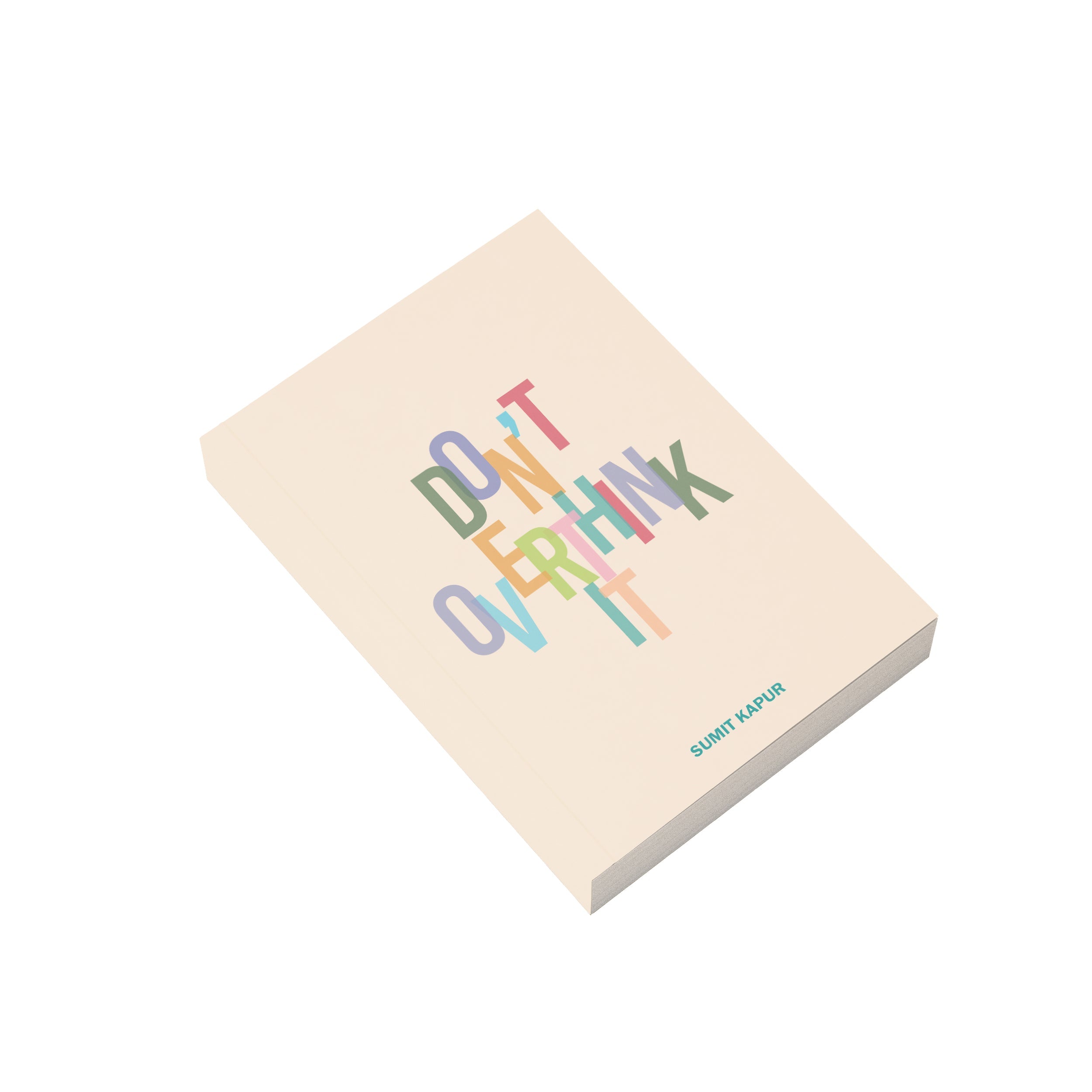 Personalised Notebook with mulicolour text - dont overthink it