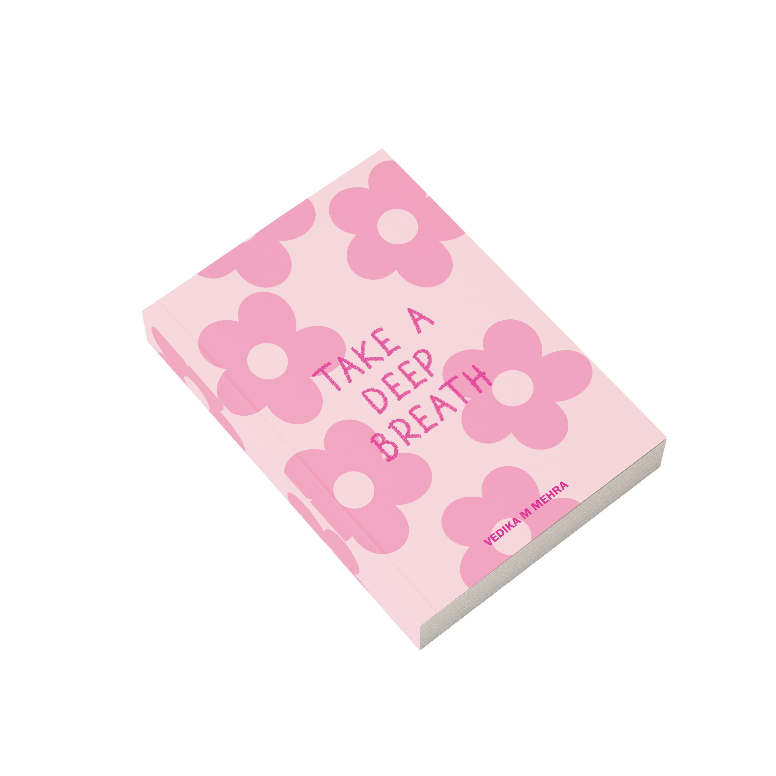 Personalised Pink Notebook with daisy print for bride to be