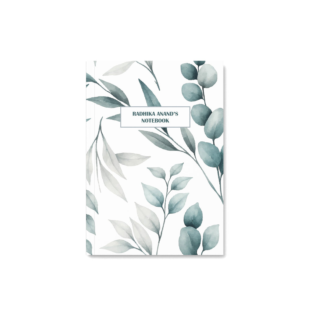 Green Leaves Personalised Notebook