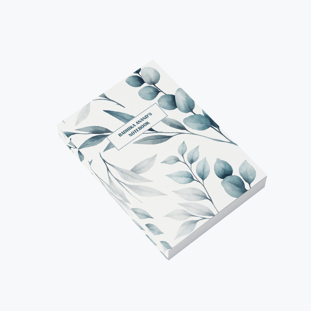Green Leaves Personalised Notebook