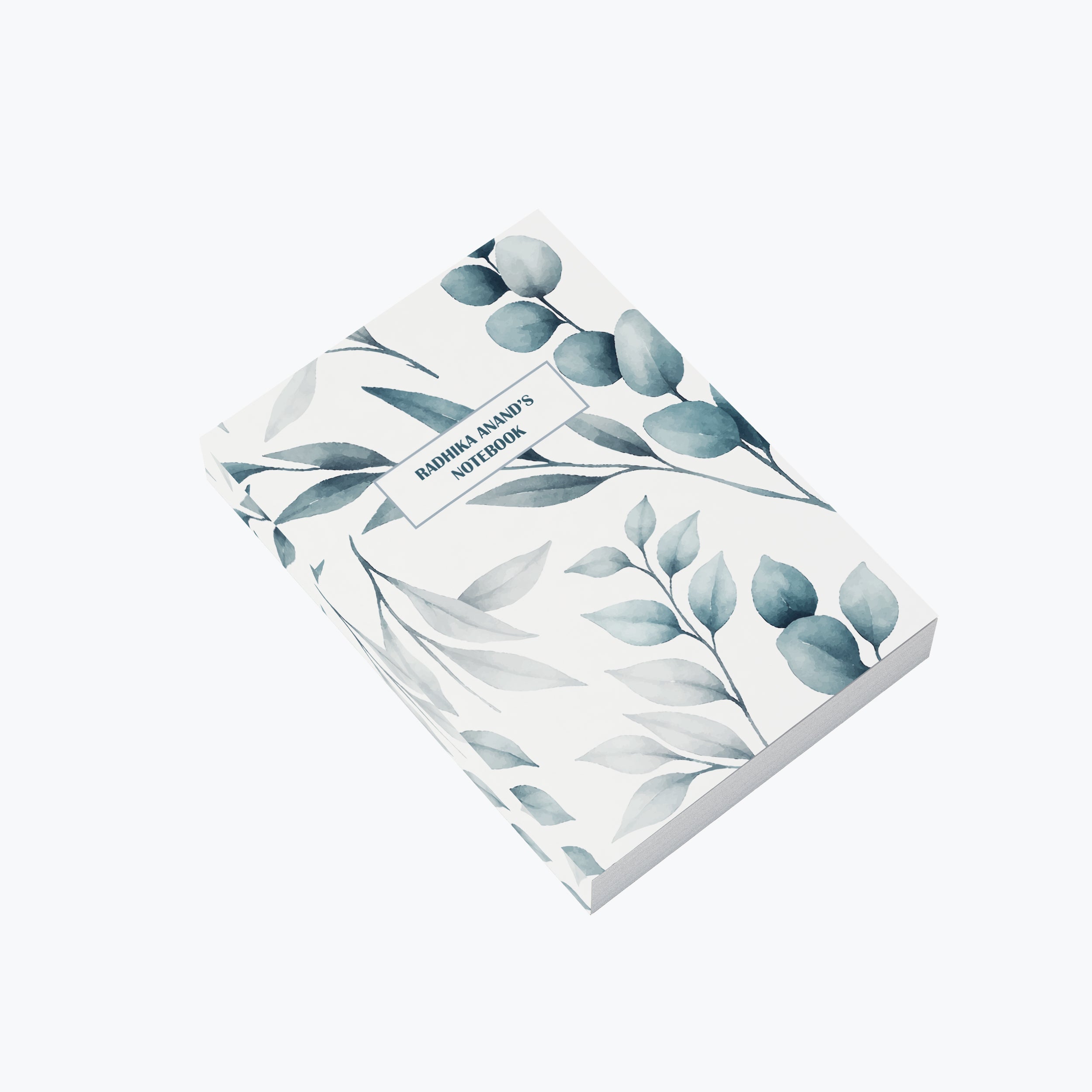 Green Leaves Personalised Notebook