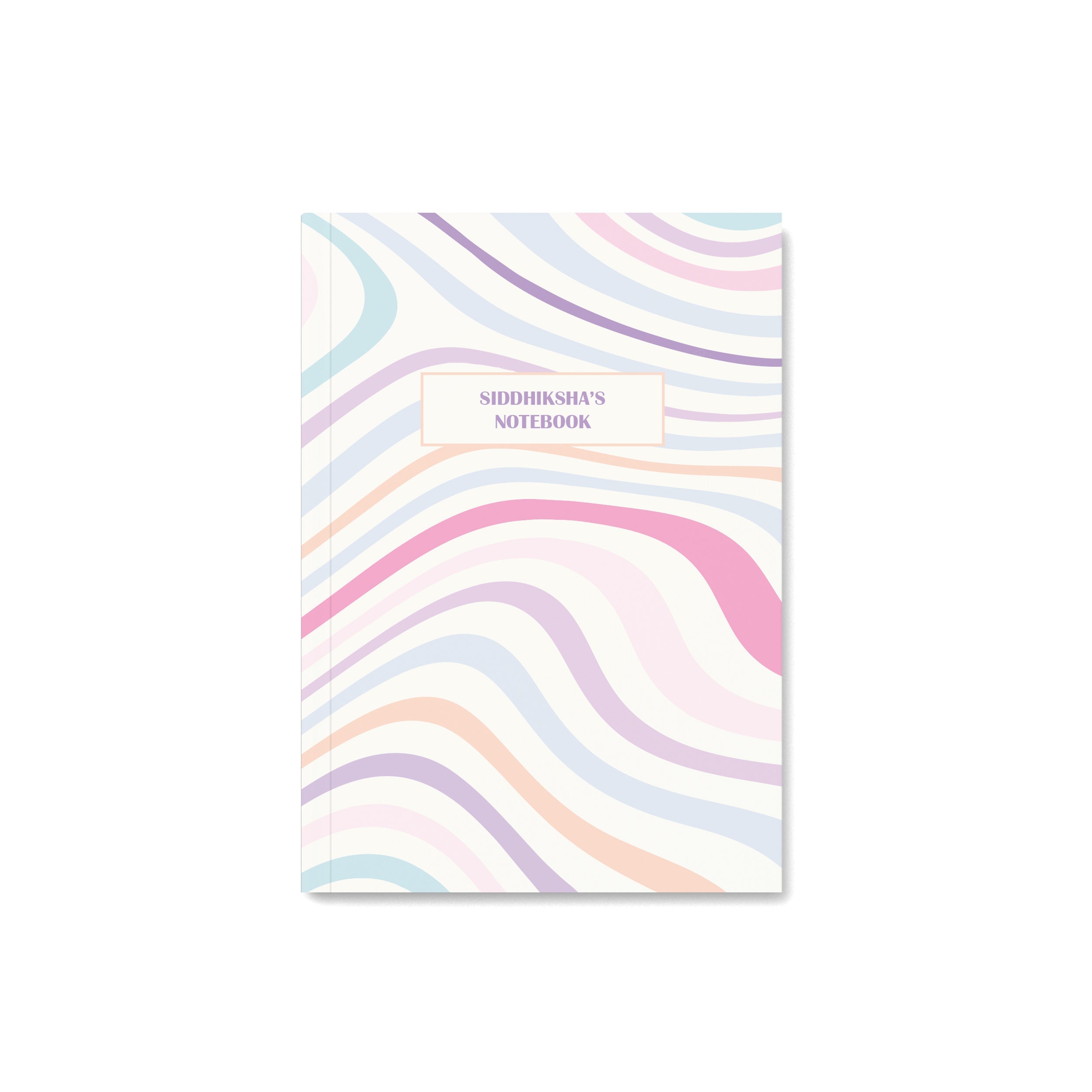 Wavy Pastels Personalised Notebook