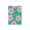 Green Notebook with Pink daisy print for mothers