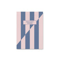 Blue & Pink Slashed Striped Personalised Notebook