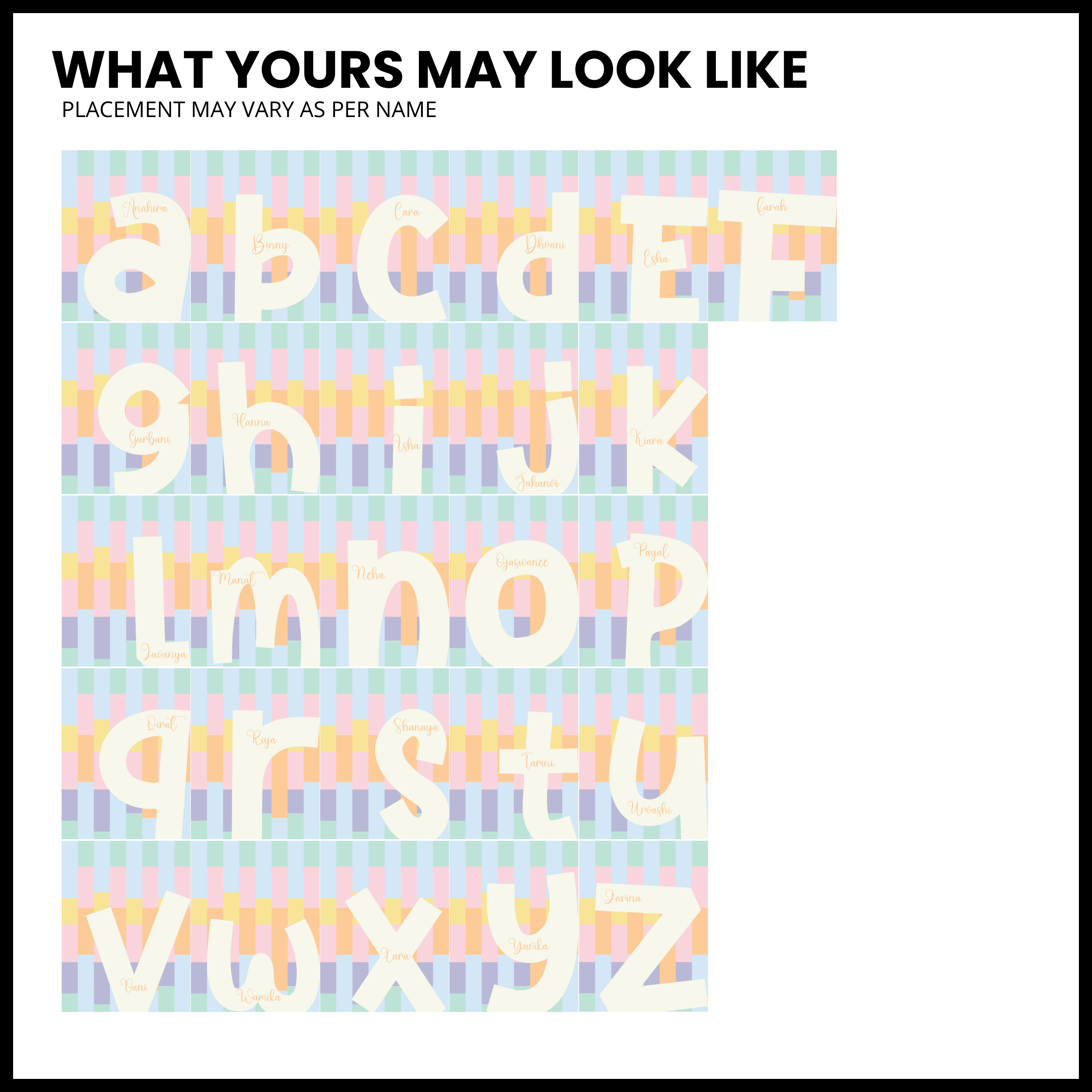 Multi Striped Initial Personalised Notebook