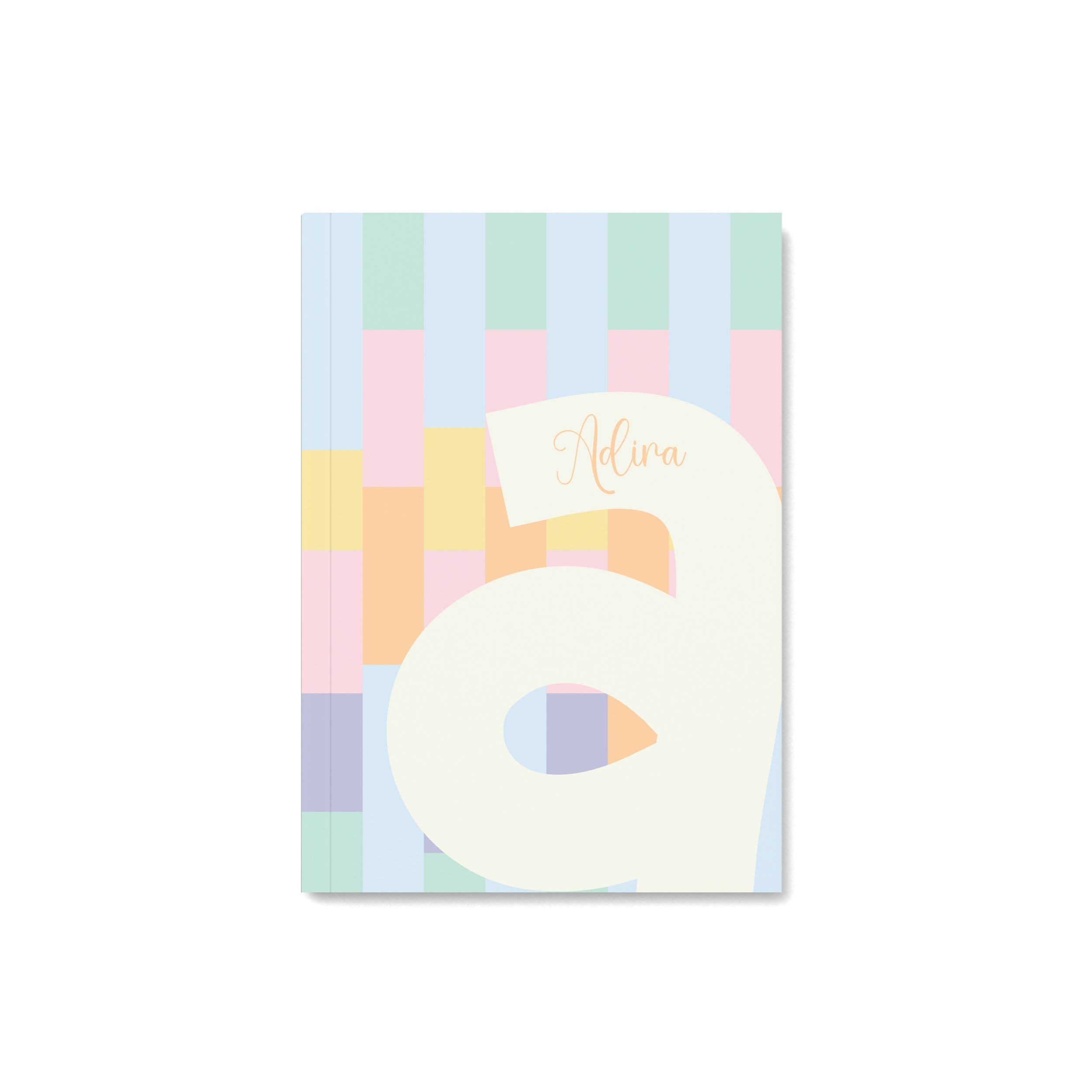 Multi Striped Initial Personalised Notebook