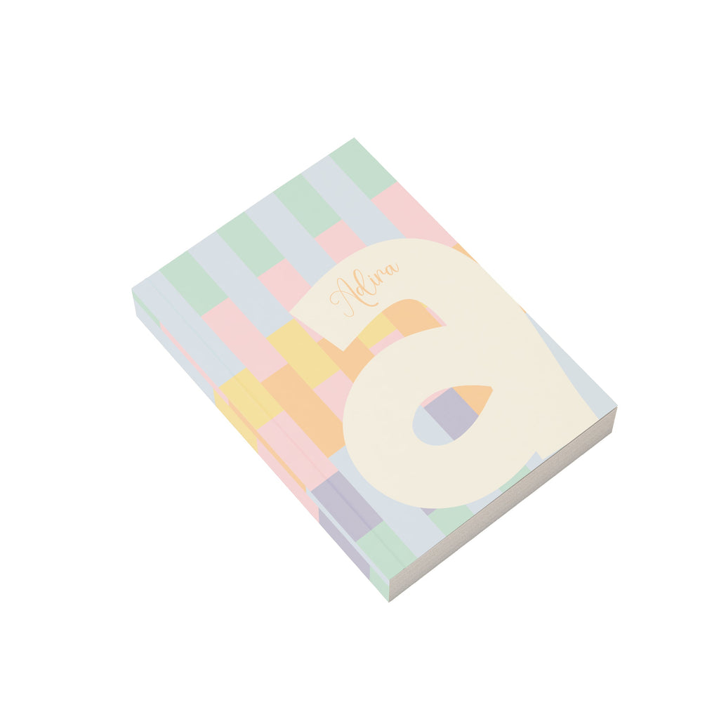 Multi Striped Initial Personalised Notebook