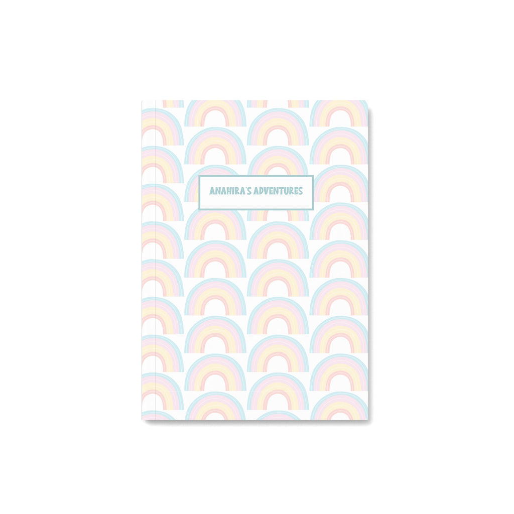 Rainbow personalised notebook