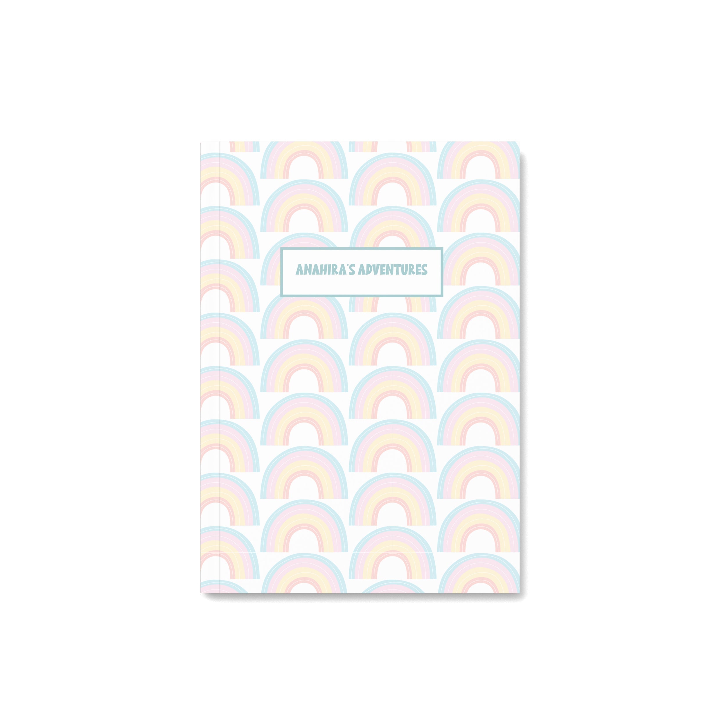 Rainbow personalised notebook