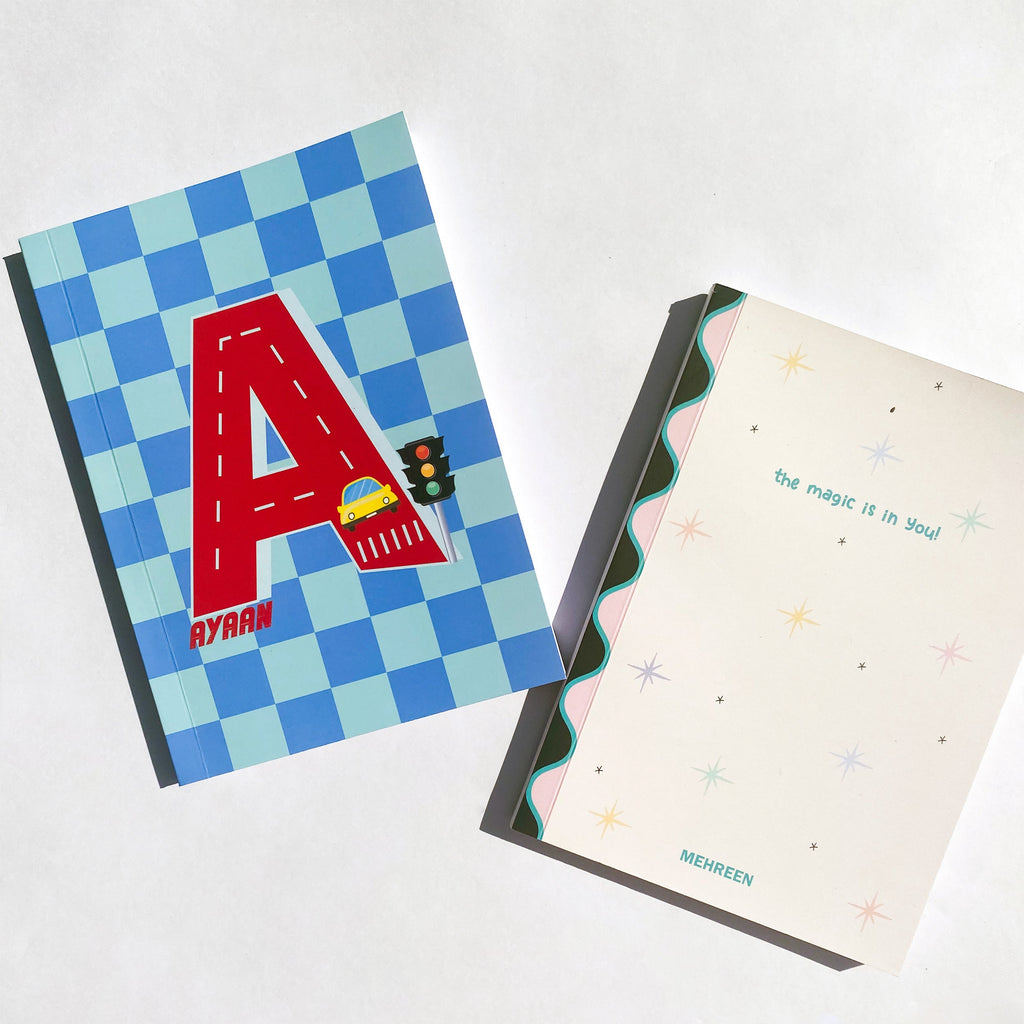 Personalised notebooks for boys & girls