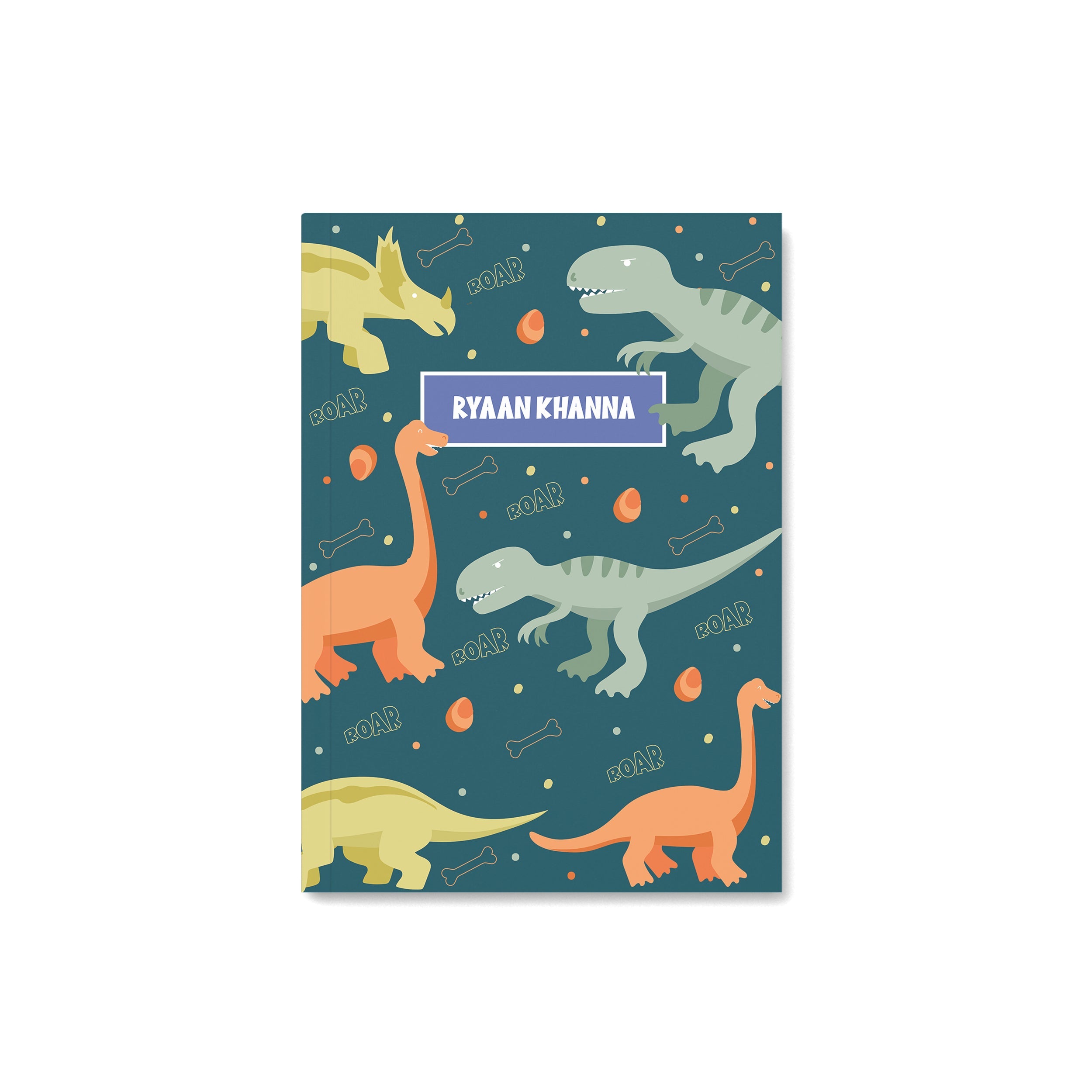 Green dinosaur Personalised Notebook
