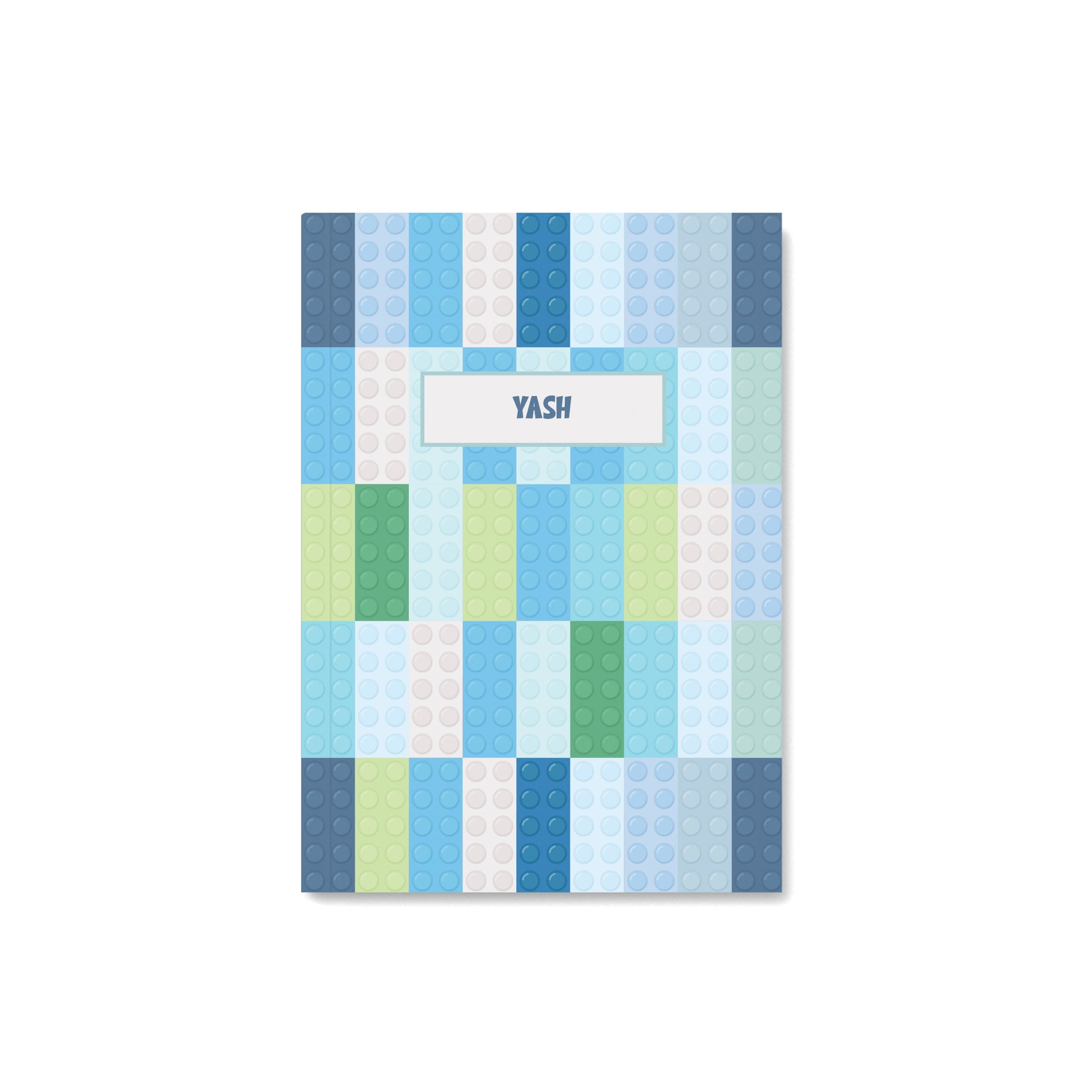 Blue lego Personalised Notebook
