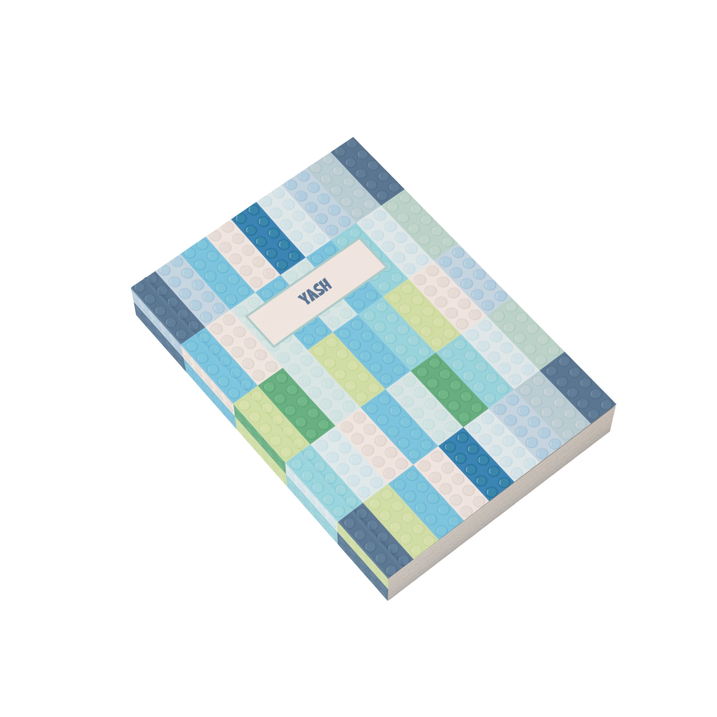 Blue lego Personalised Notebook