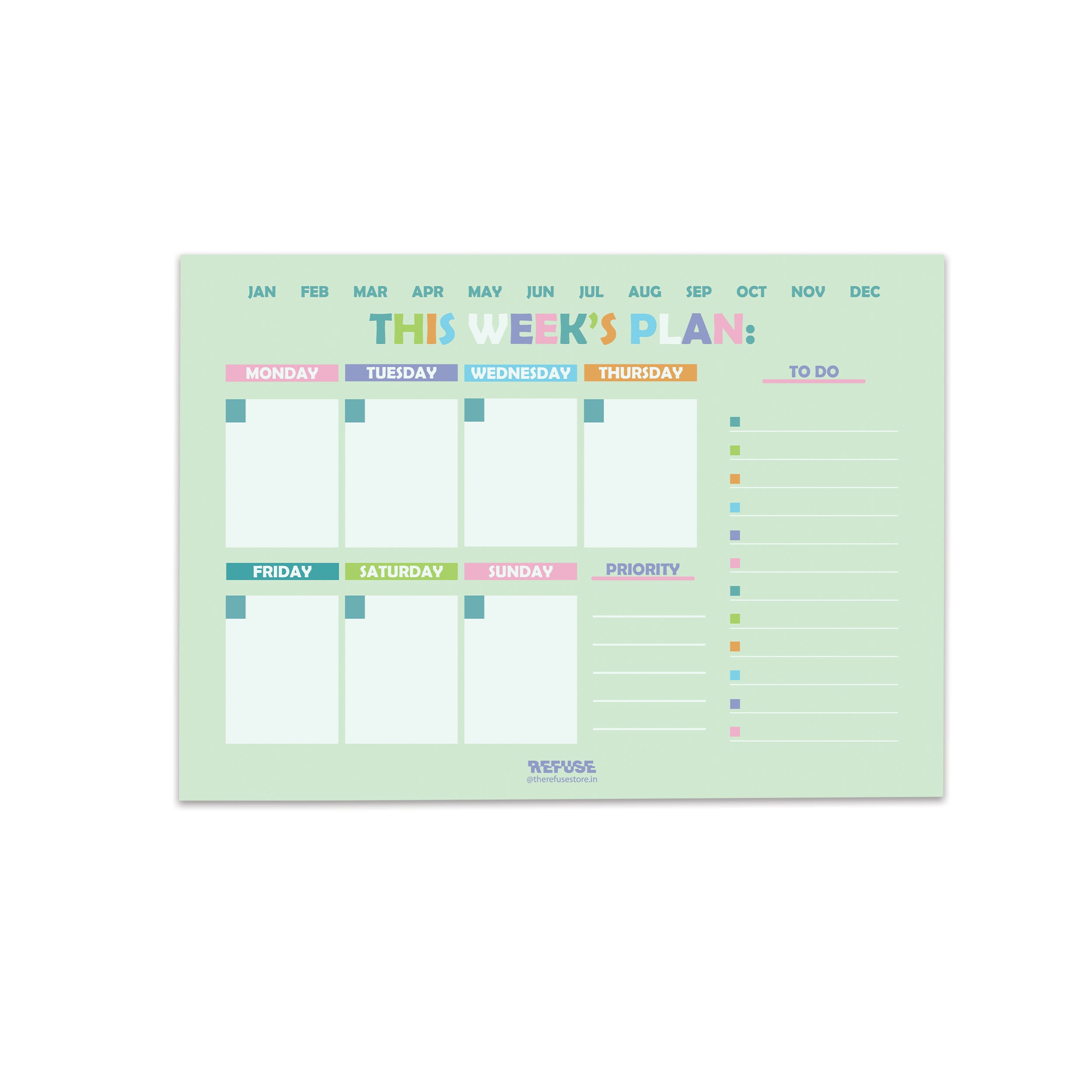 This Weeks Plan Notepad