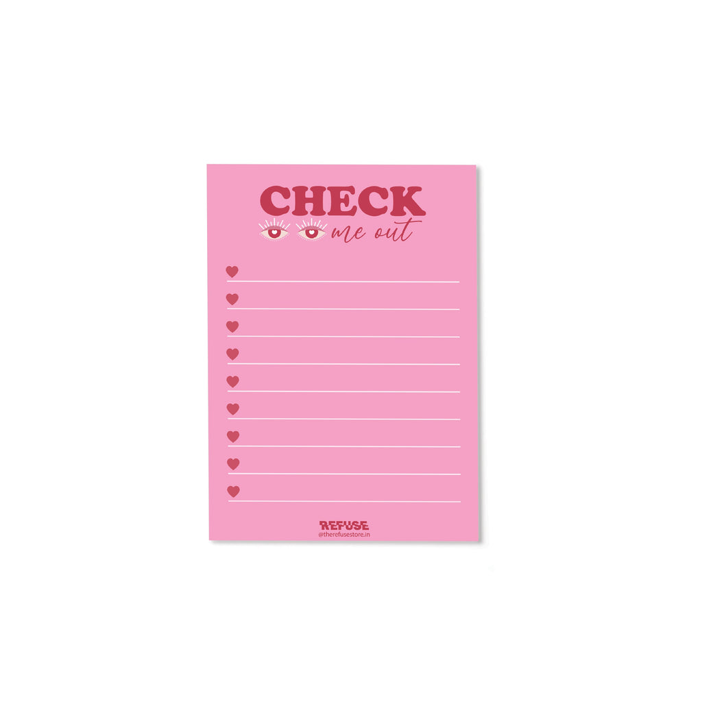  Pink Check Me Out Notepad