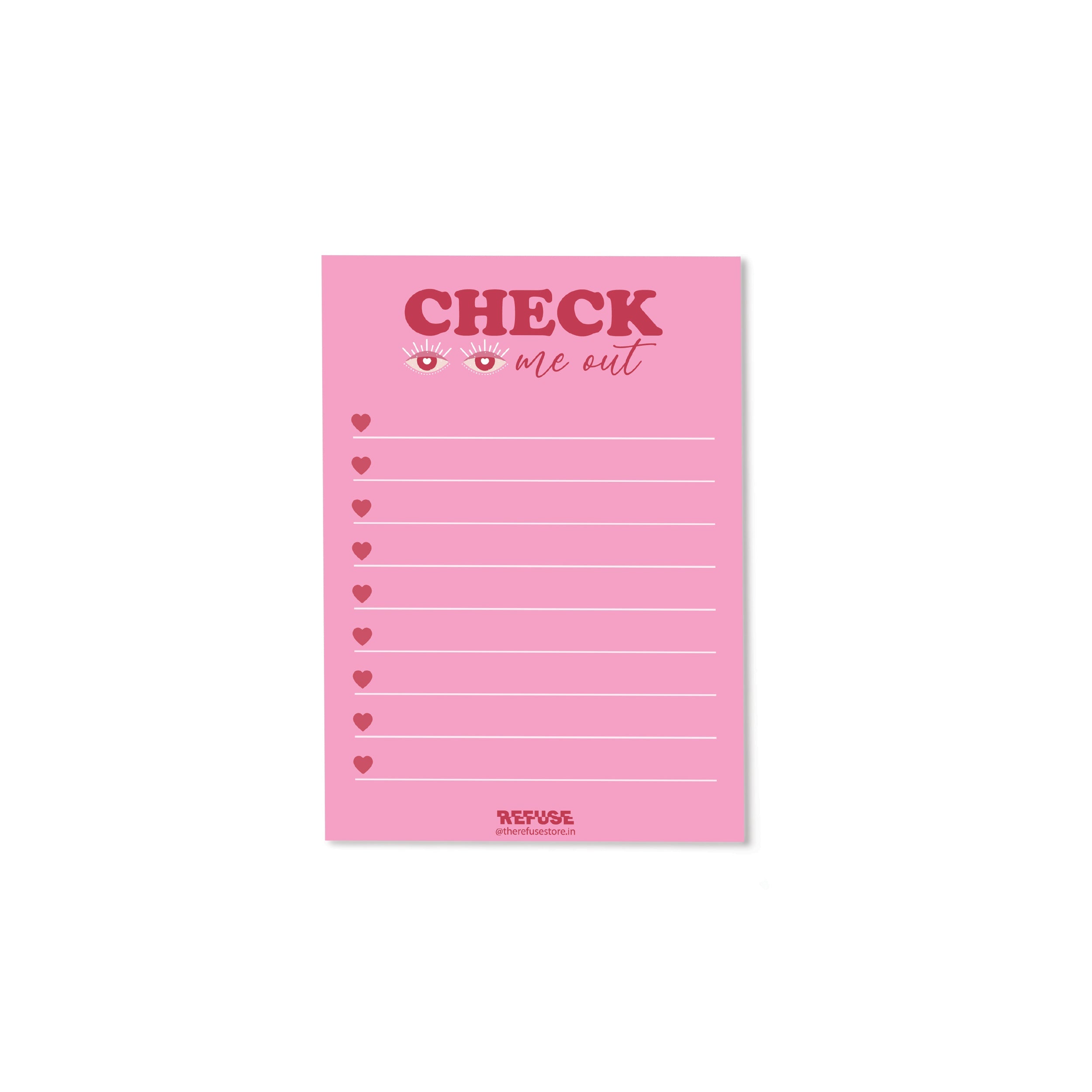  Pink Check Me Out Notepad