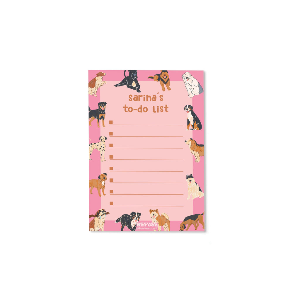 Pink Dog Lovers Personalised Daily Planner