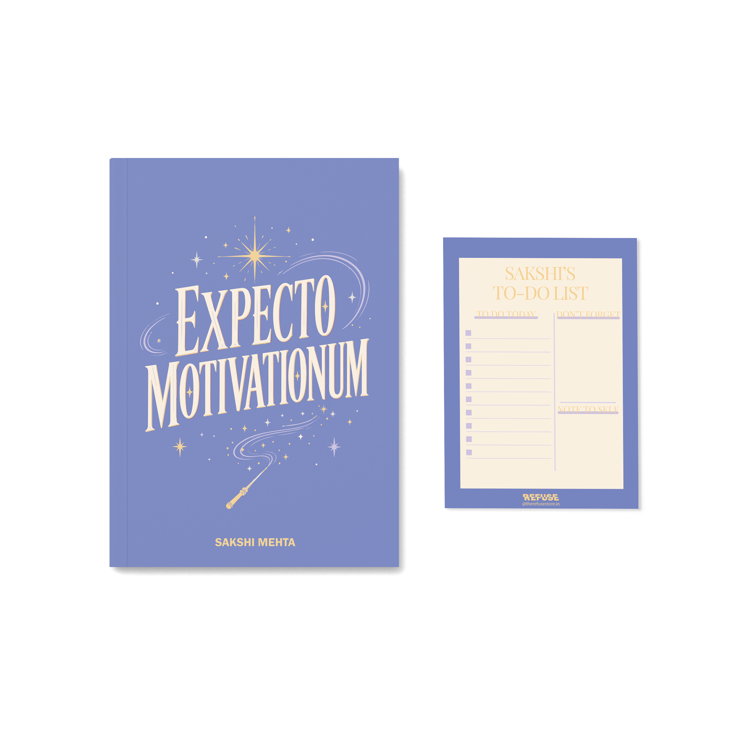 Personalised harry potter movie inpired notebook with matching Notepad
