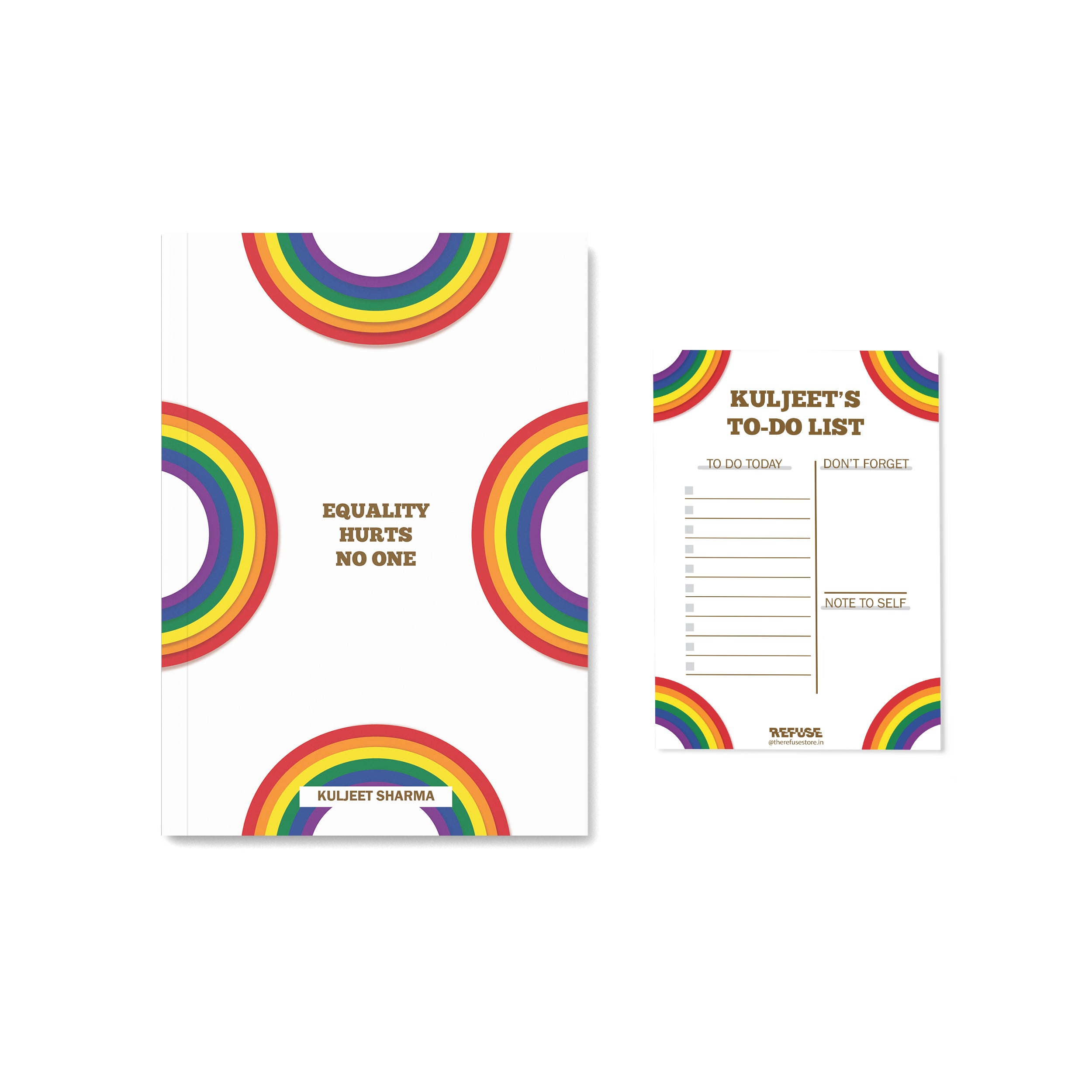 Equality Hurts No One – Pride Notebook