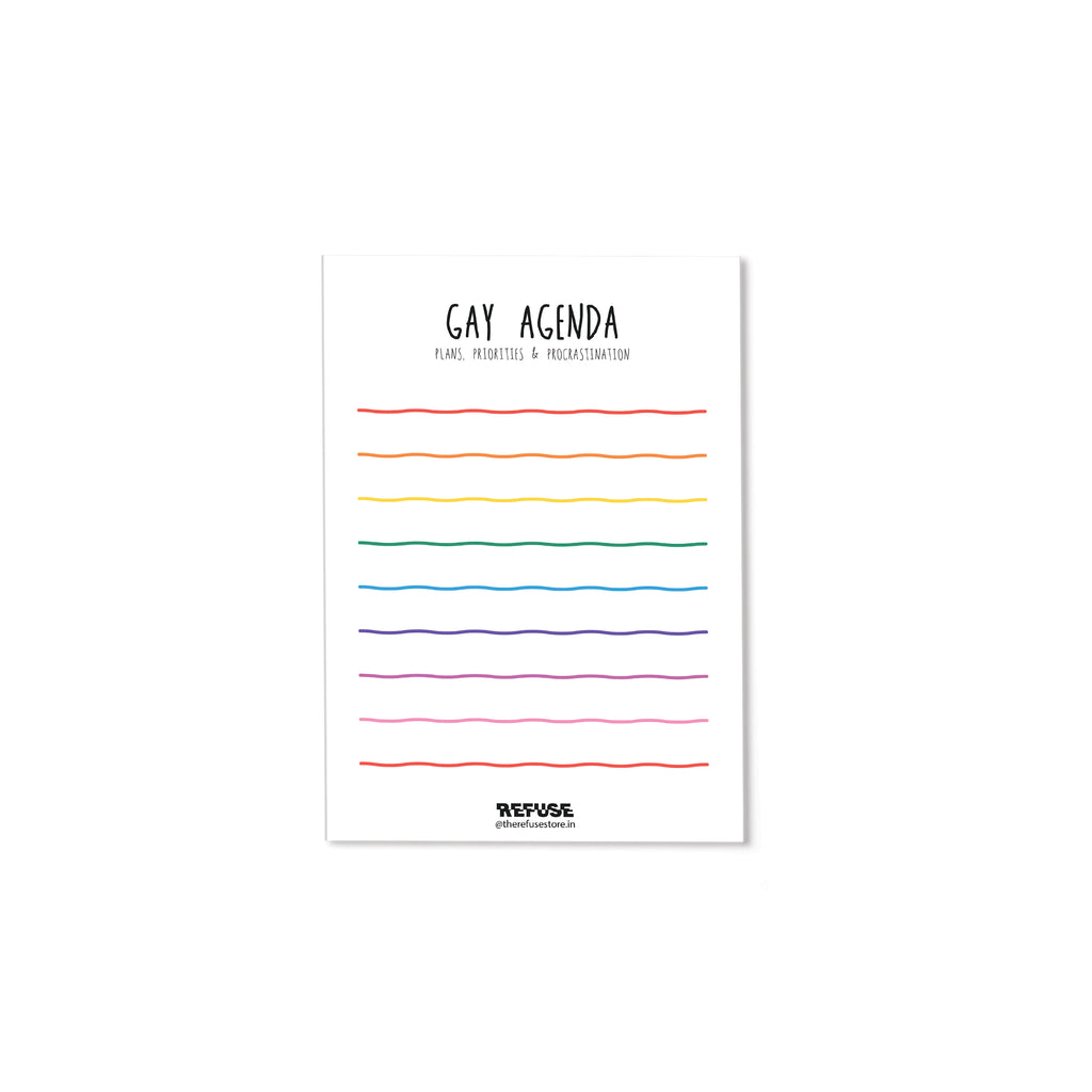 gay agenda notepad