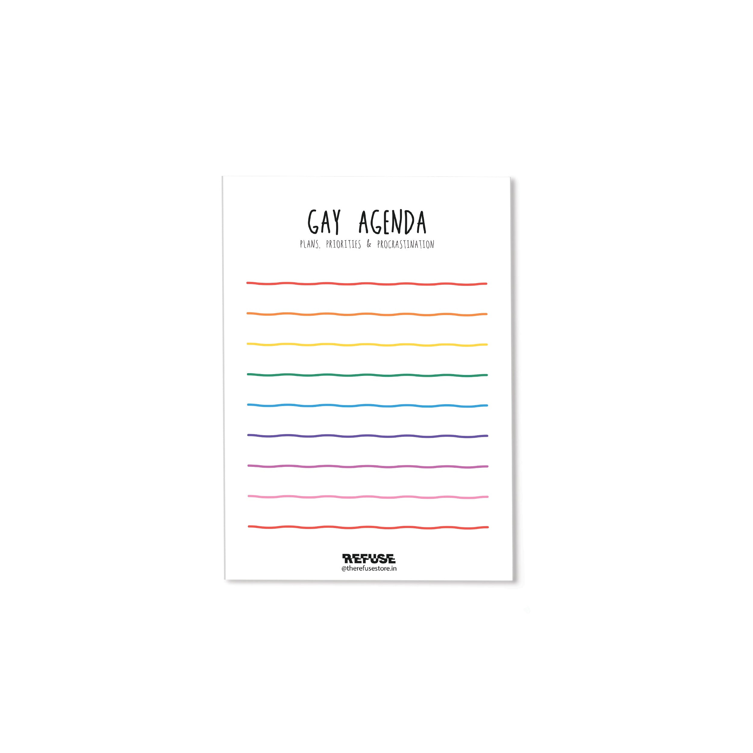 gay agenda notepad