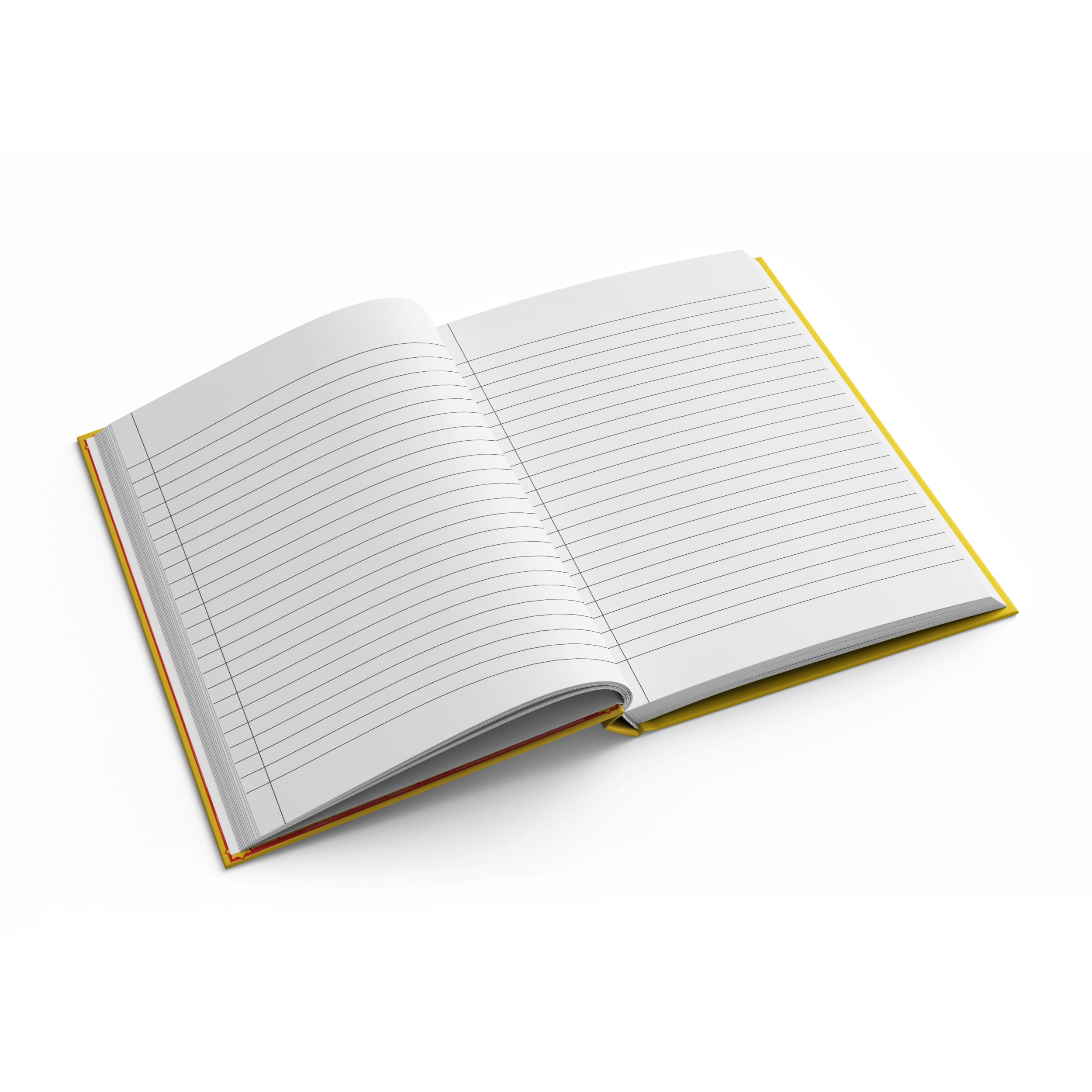 Notebook with ruled pages