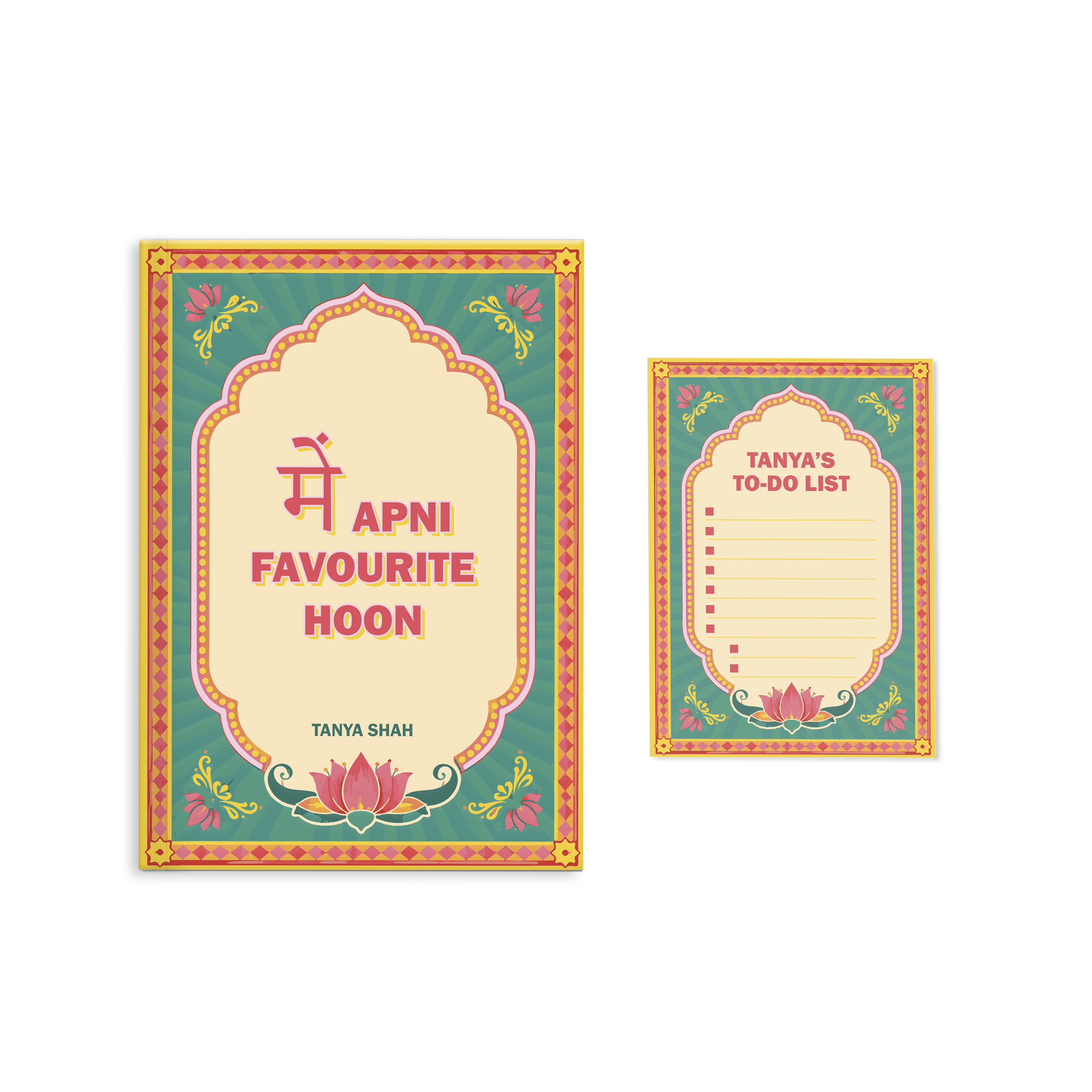 Personalised jab we met hardbound notebook, quote Main Apni Favourite Hoon with matching Notepad