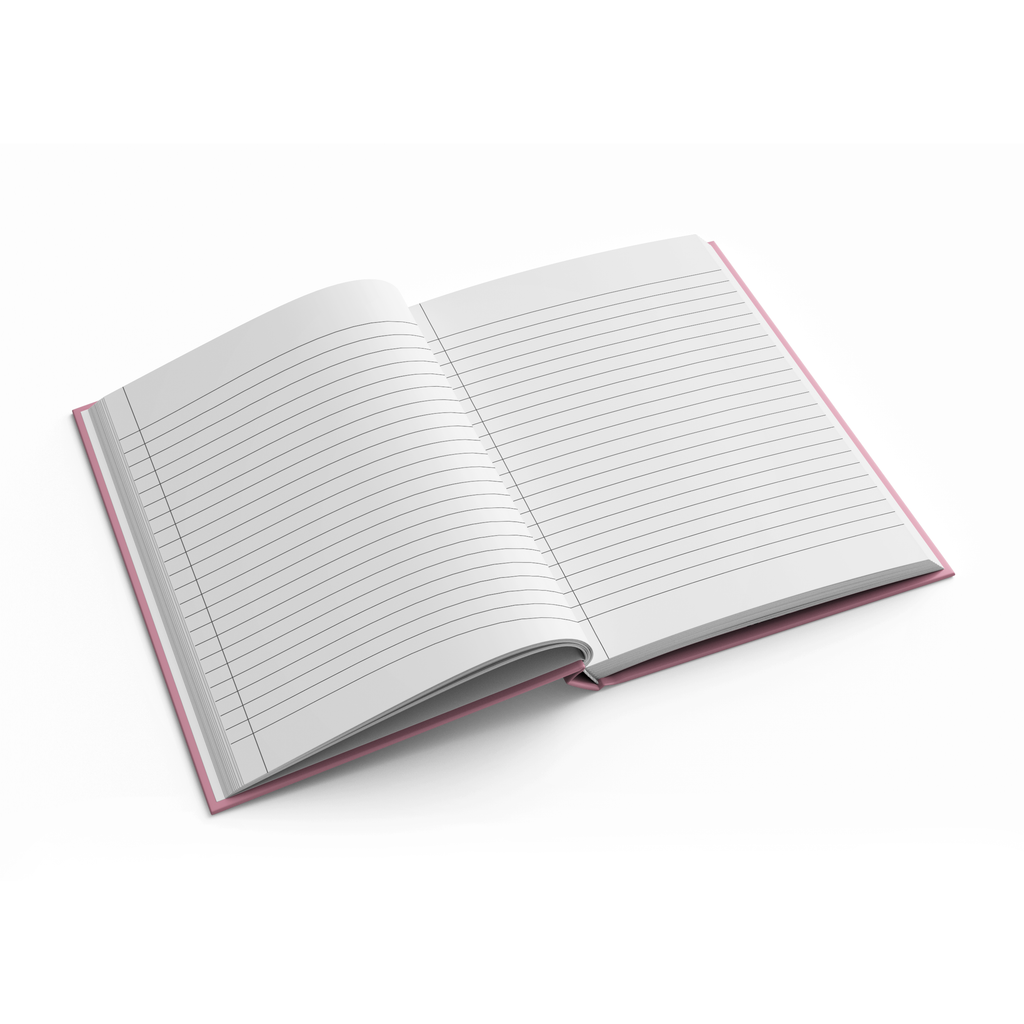 Notebook with ruled pages