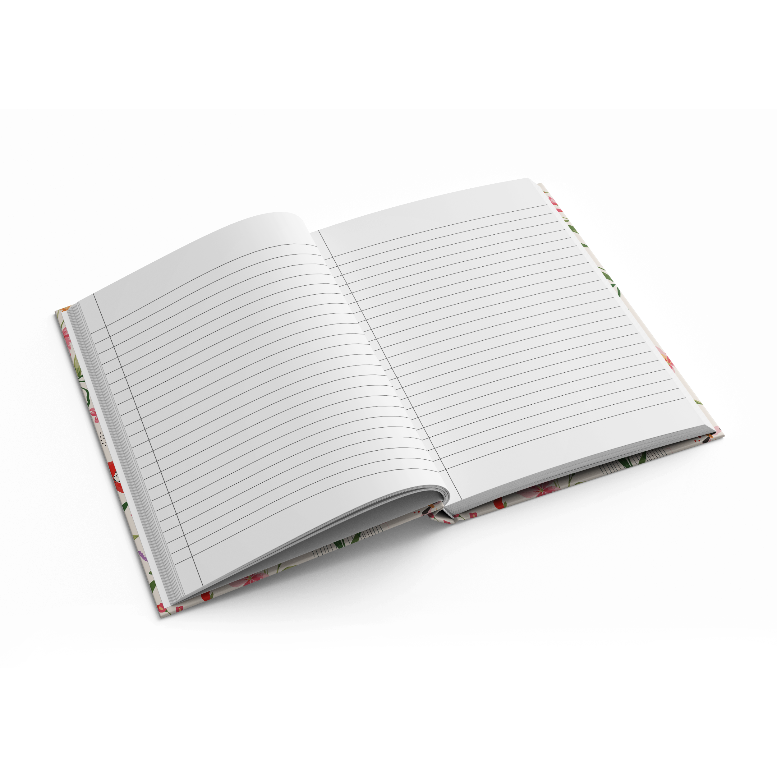 Notebook with ruled pages