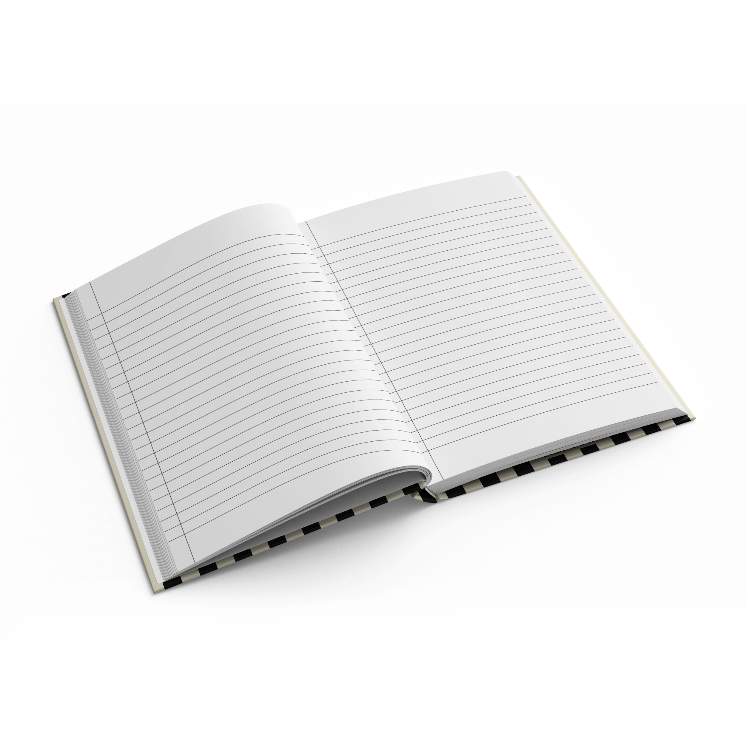 Notebook with ruled pages