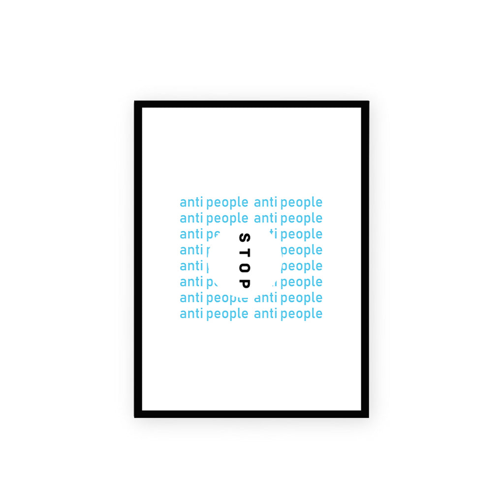 Anti People Poster framed A3 size