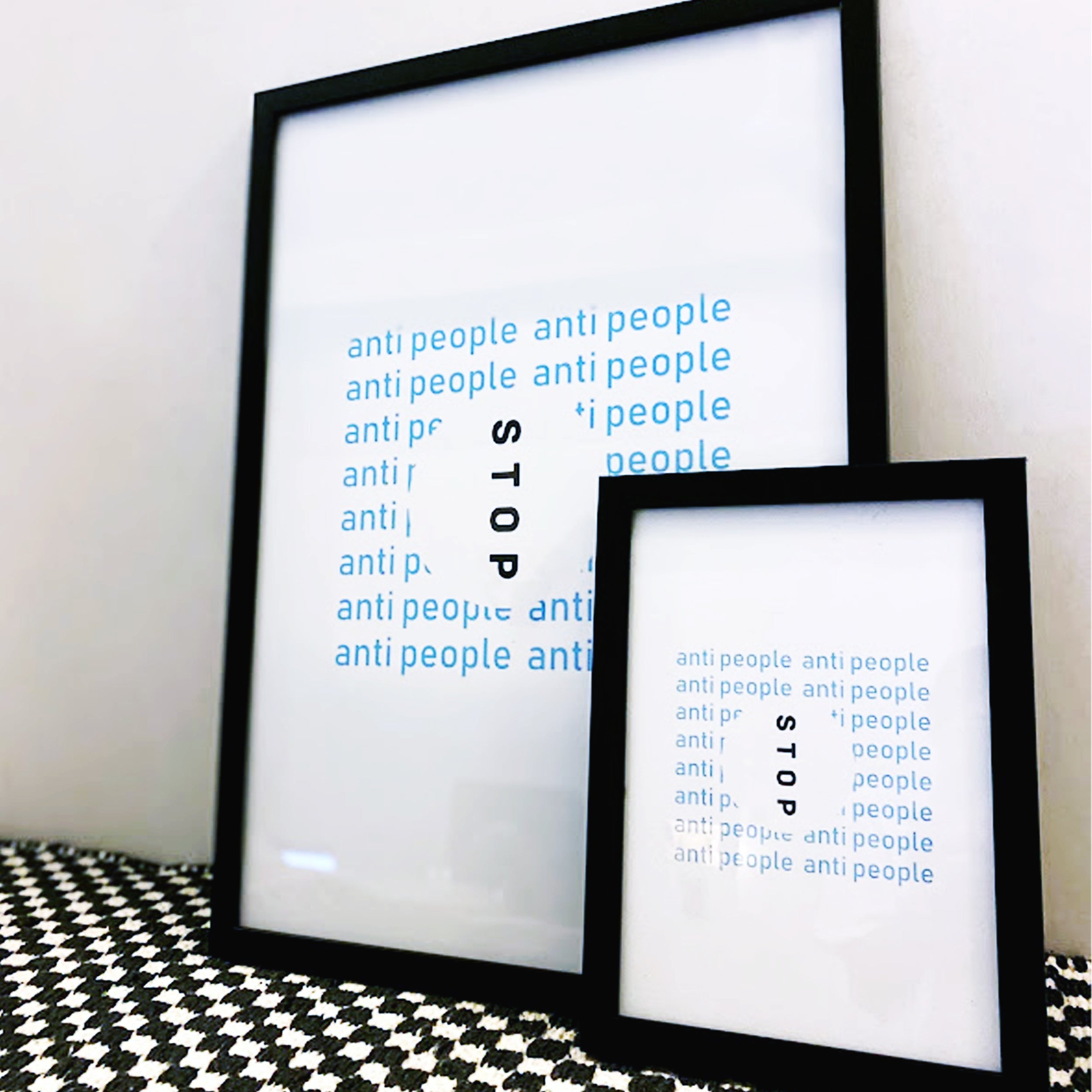 Anti People Poster framed A3 & A5 size