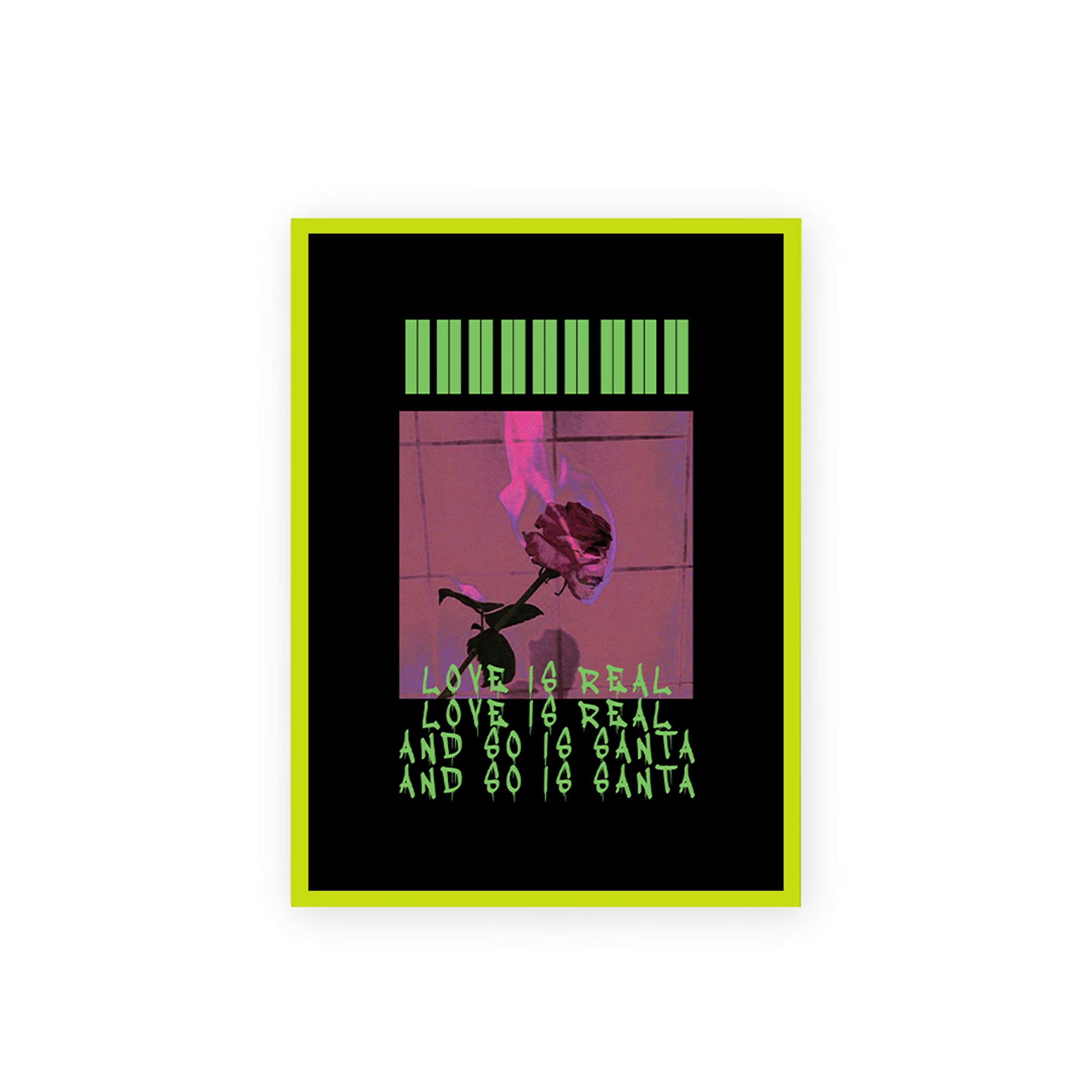 Love Is Real And So Is Santa Poster framed A3