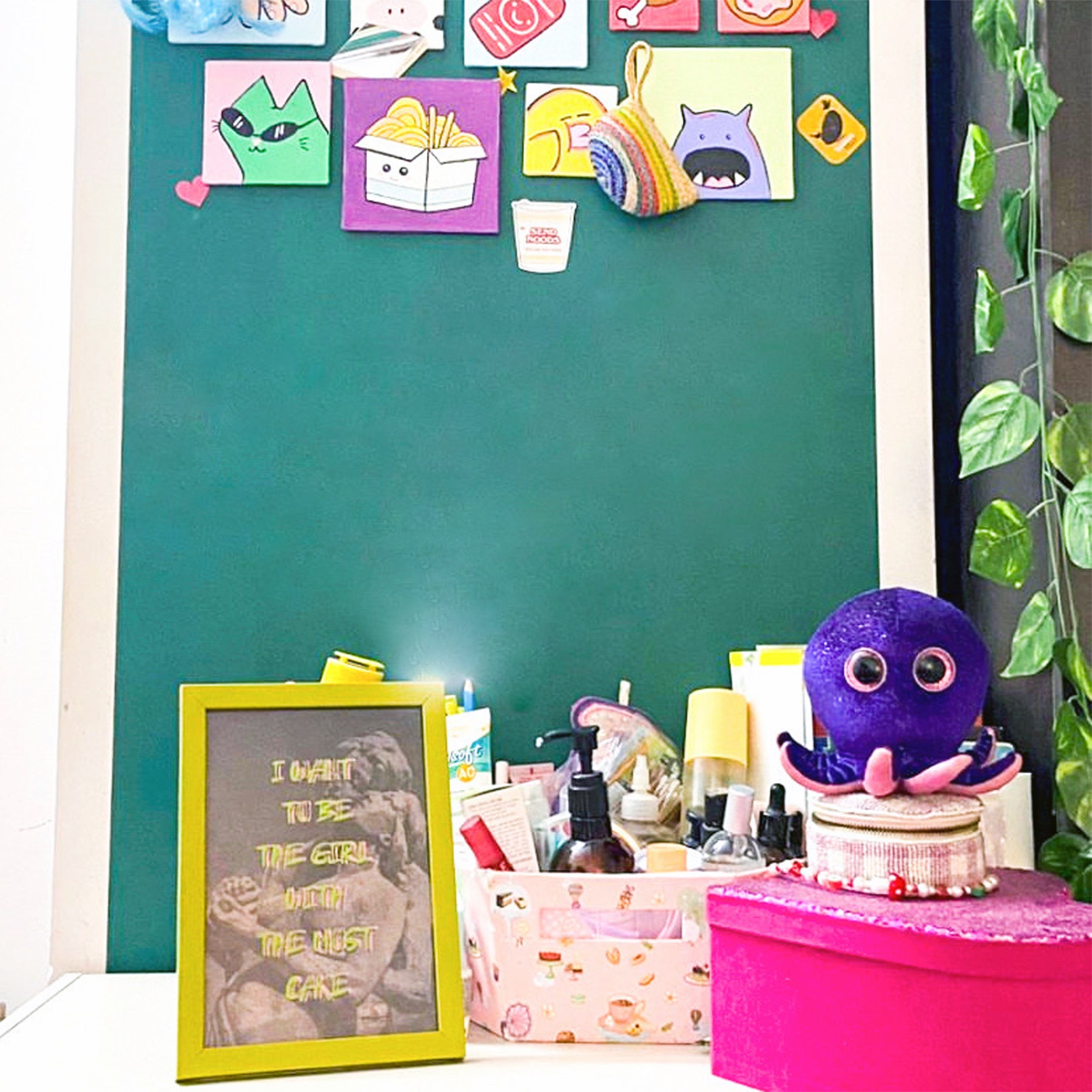 I Want To Be The Girl With The Most Cake Poster framed A5