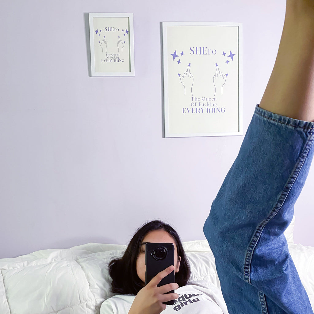 Shero - The Queen Of Fucking Everything Poster framed A5 & A3
