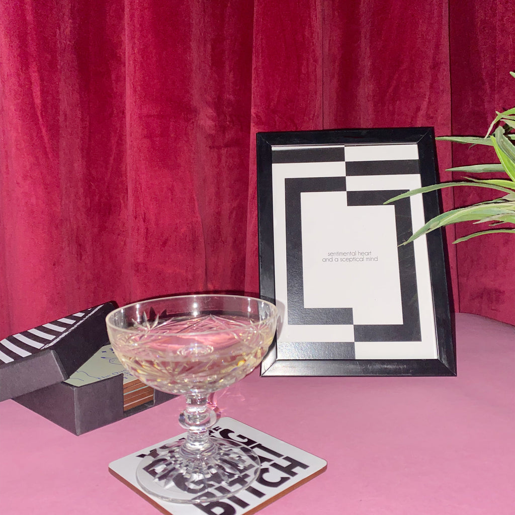 Sentimental Heart And A Sceptical Mind Poster framed A5