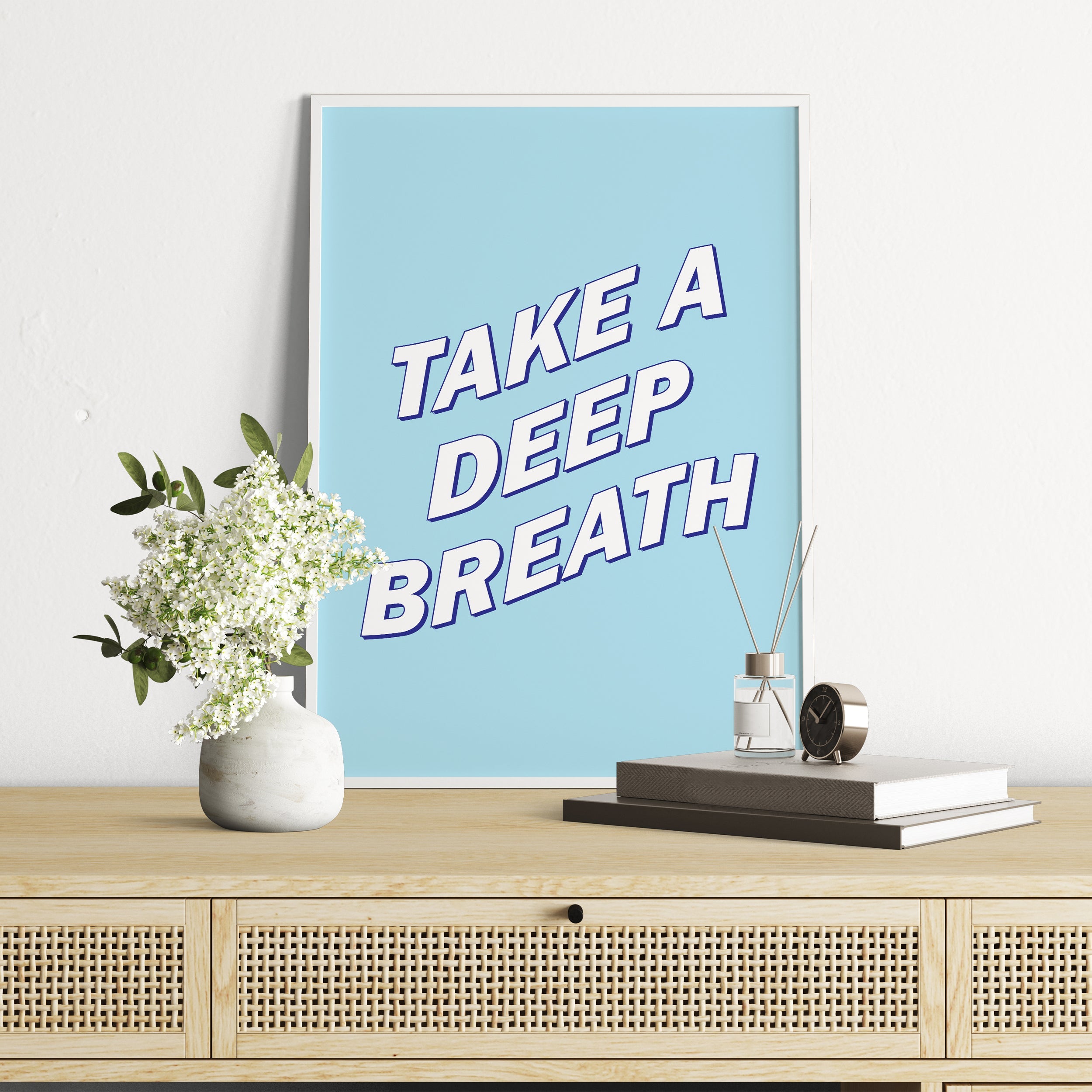 Take A Deep Breath framed A3 poster