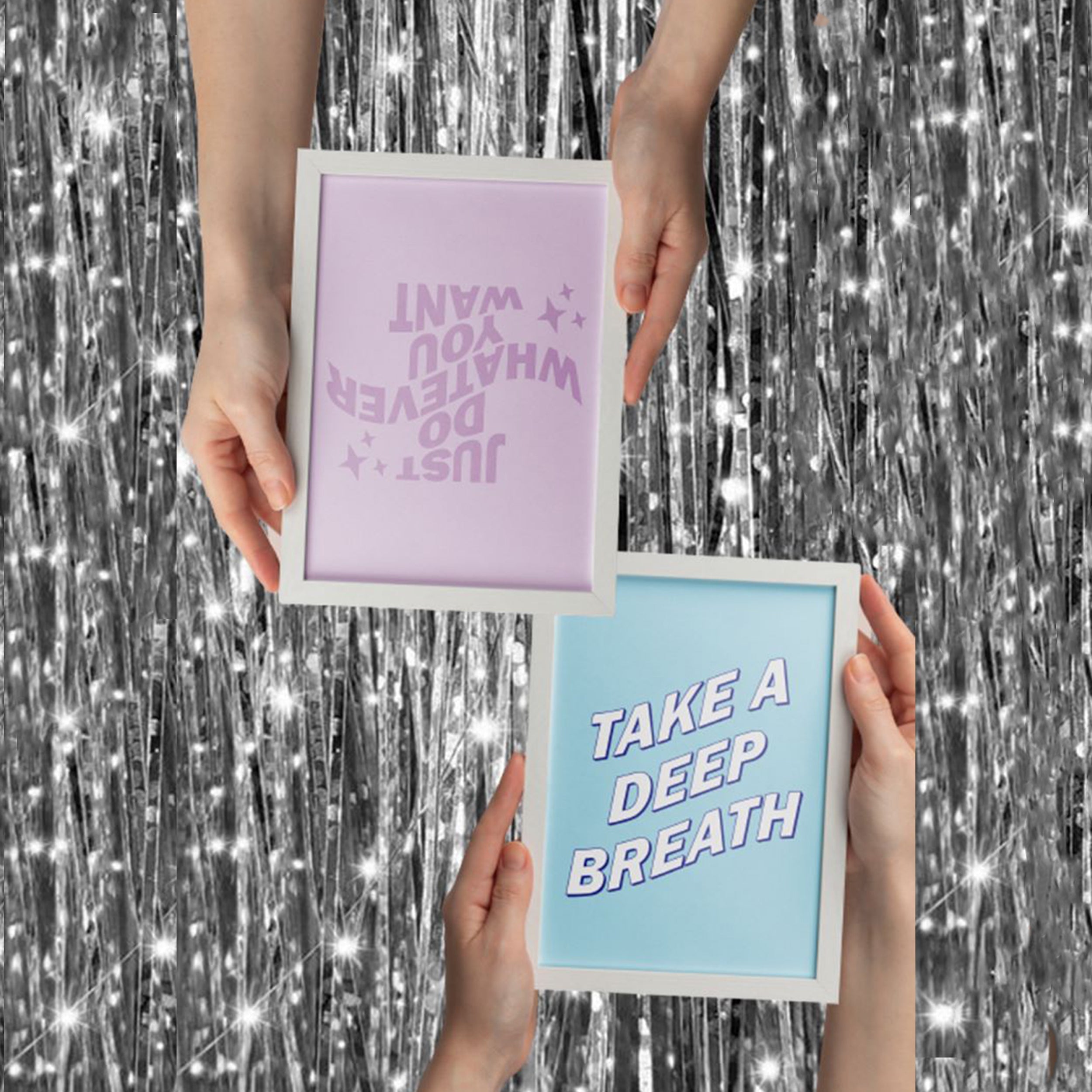 Take A Deep Breath & Just do whatever you want framed A5 poster