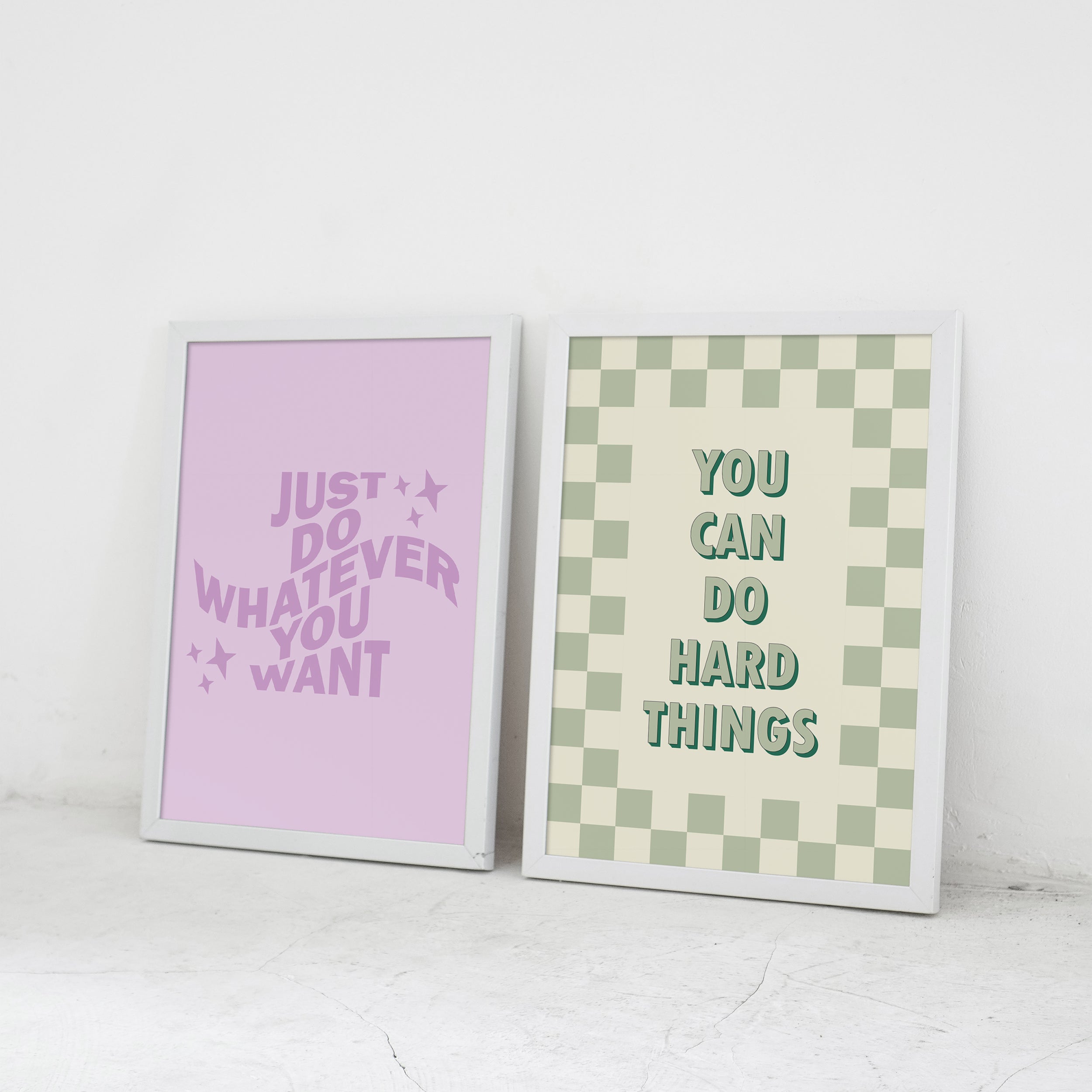 You Can Do Hard Things framed A3 poster