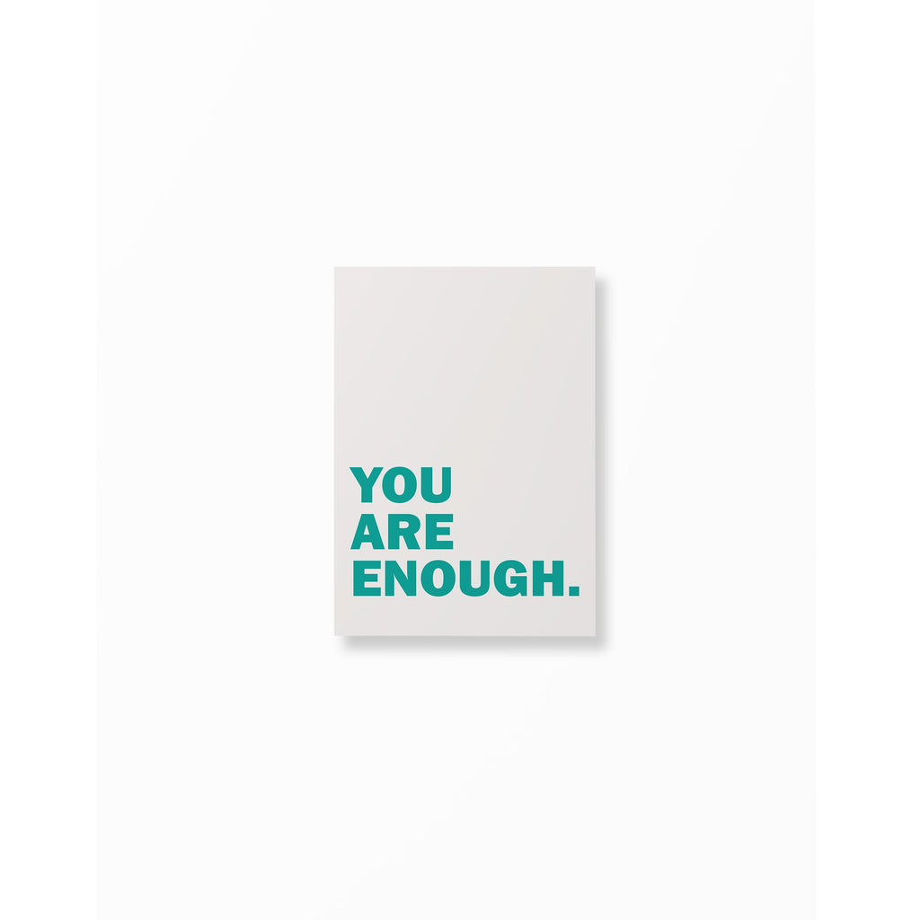 Off-White & Green You Are Enough unframed A5 poster