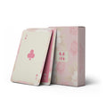Pink floral personalised playing cards